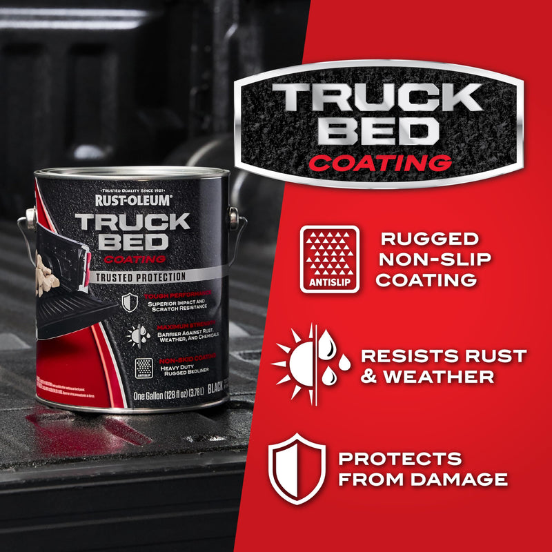 Black Rust-Oleum 342669 Truck Bed Coating, Gallon