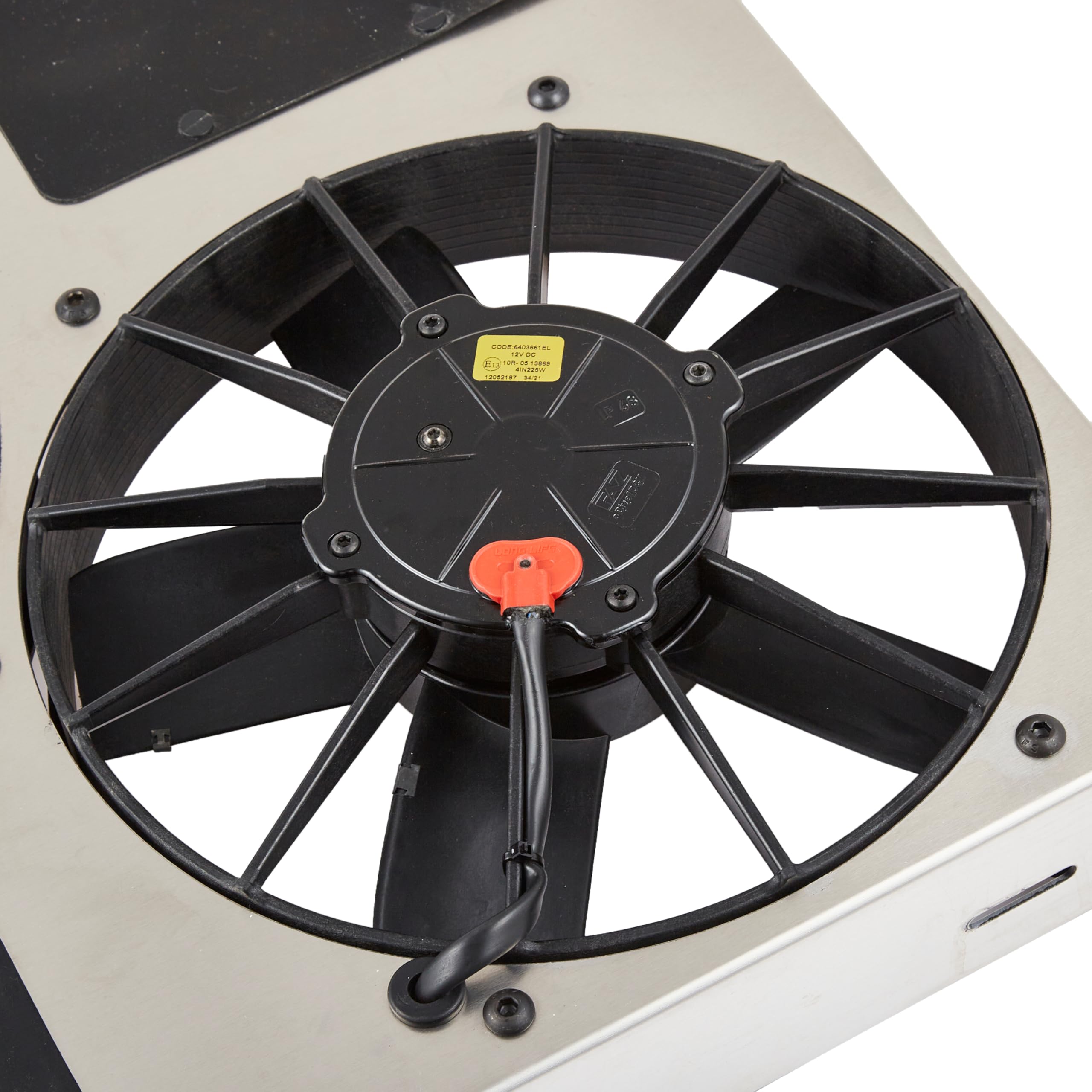 High Output Derale Performance 16830 Gray/Black Dual Radiator Fan