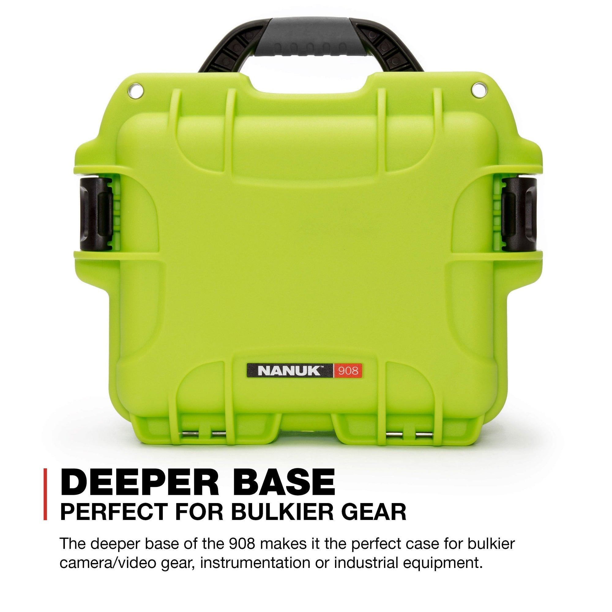 Lime Nanuk 908 Waterproof Hard Case with Foam Insert