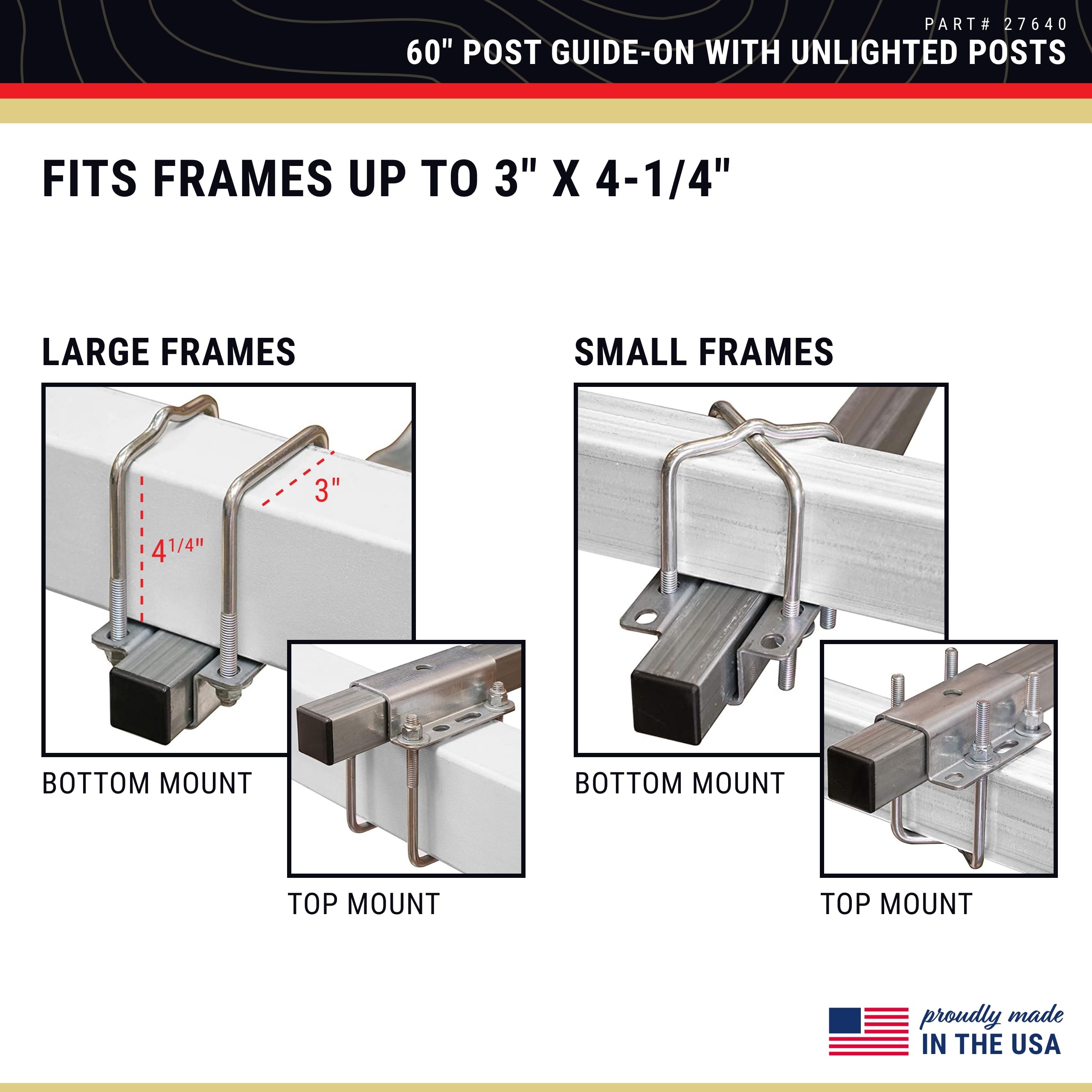 27640 CE Smith Guide-ON Post - Durable Boat Trailer Accessory - 60"