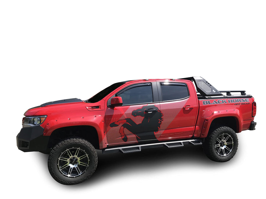 Vigor Black Horse Cross Bar Compatible with 2015-2022 Chevrolet Colorado|2015-2023 Toyota Tacoma|2019-2023 Ford Ranger|2005-2021 Nissan Frontier-VRCB64