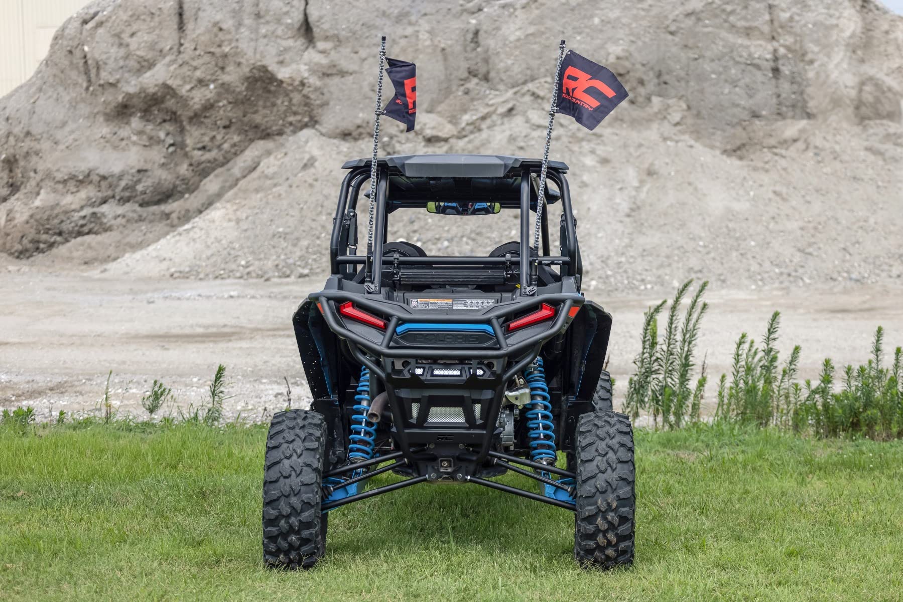 Rough Country Rear Tubular Bumper with Built-in Receiver Hitch for Polaris RZR XP 1000 (2014-2023)