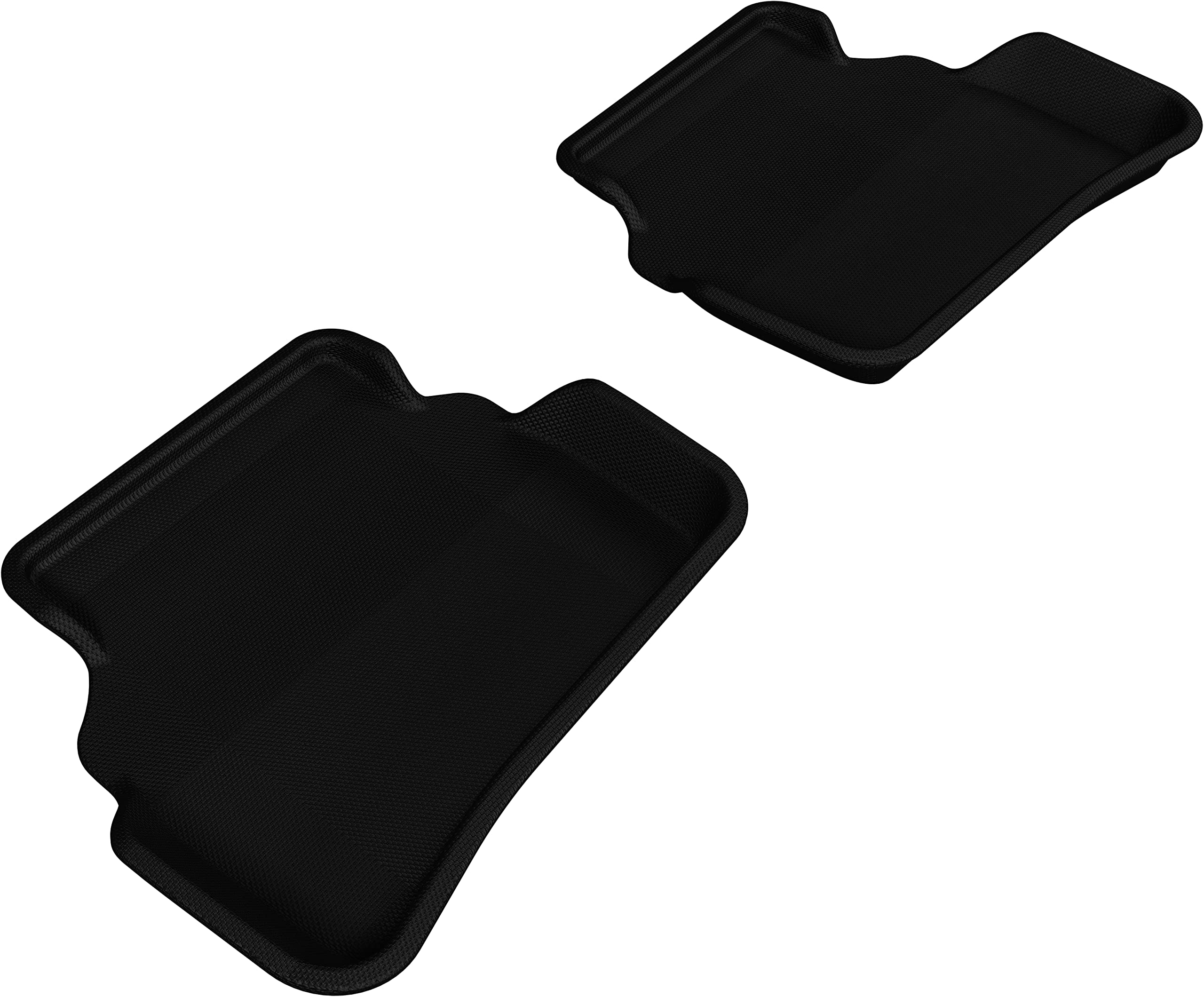 Maxpider 3D Custom Fit Kagu Floor Mat (Black) Compatible with Mercedes-Benz C-Class Sedan 2008-2014 / C63 AMG Sedan (W204) 2008-2011 - 2nd Row