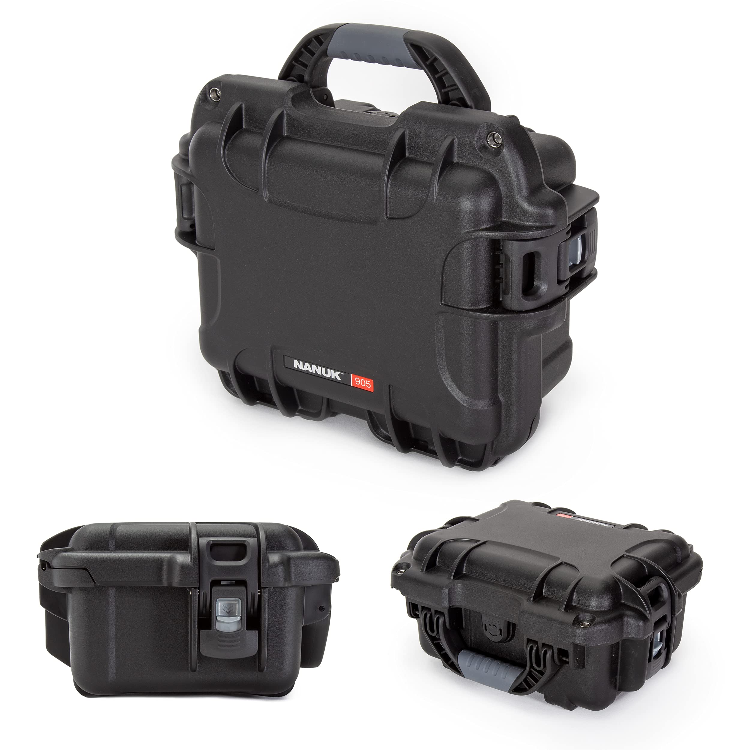 NANUK 905 Small Series Lightweight NK-7 Resin Waterproof Protective Case with Padded Dividers for Point & Shoot Camera or Binoculars, Black