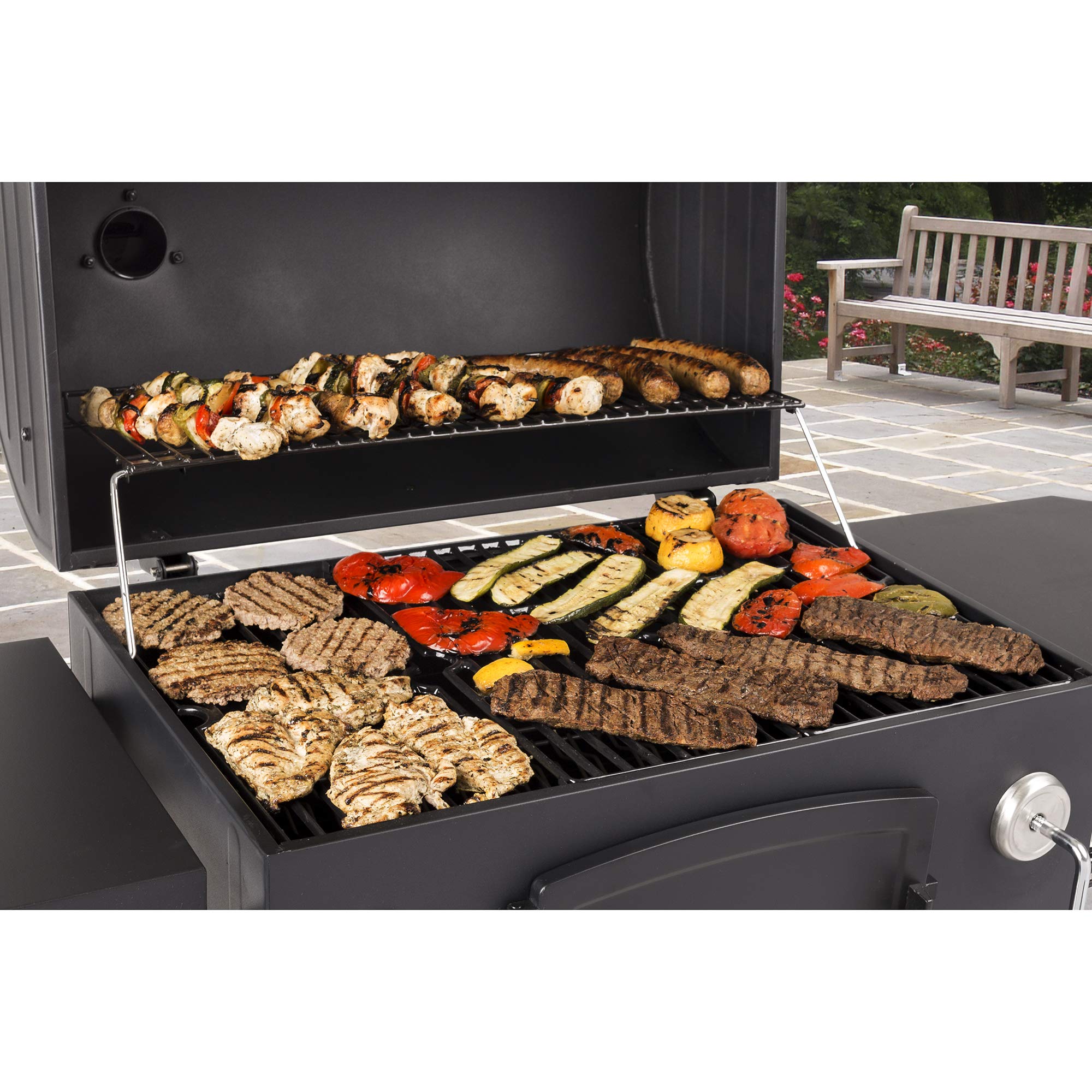 Dyna-Glo Heavy Duty DGN486DNC-D Charcoal Grill, Large, Black