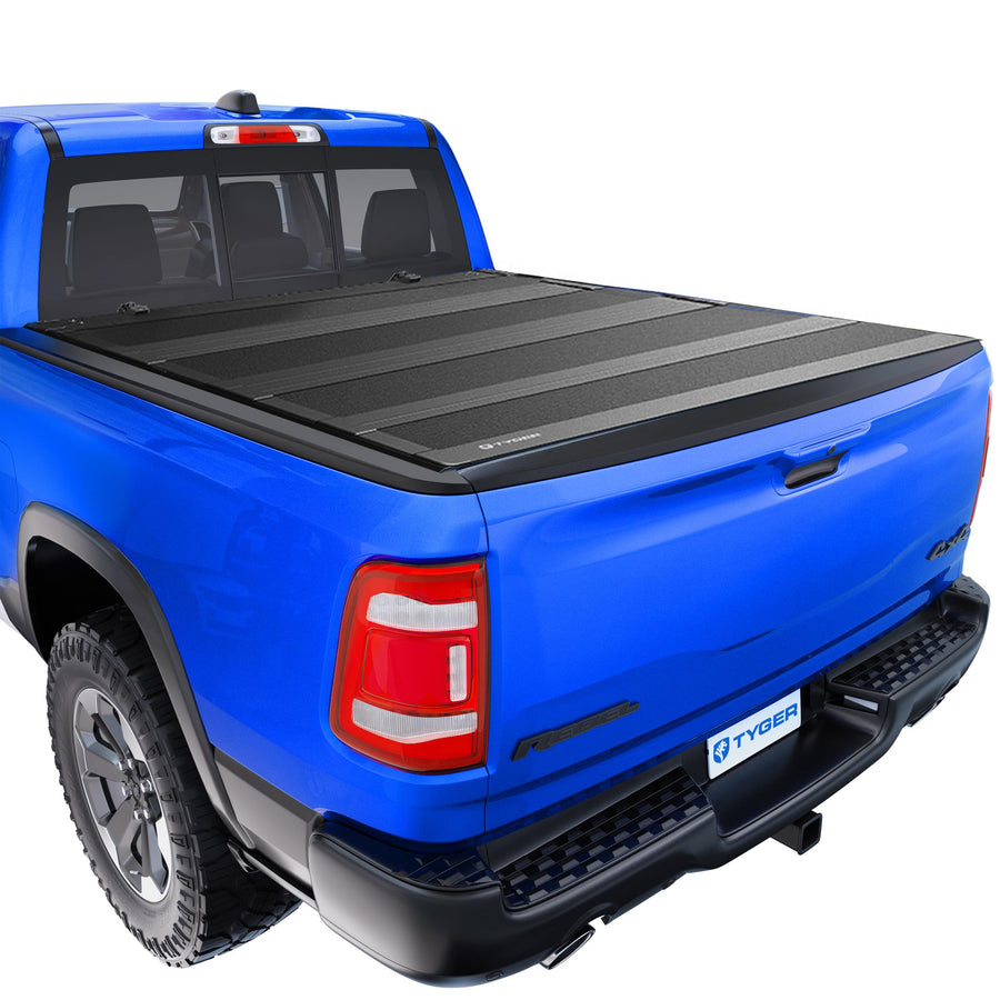 Tyger Auto T4 Low Profile Flip-Up Hard Alloy Truck Bed Tonneau Cover Compatible with 2009-2018 Dodge Ram 1500; 2010-2026 2500 3500; 2019-2024 Classic | 6'4" (76") Bed | TG-BC4D4416