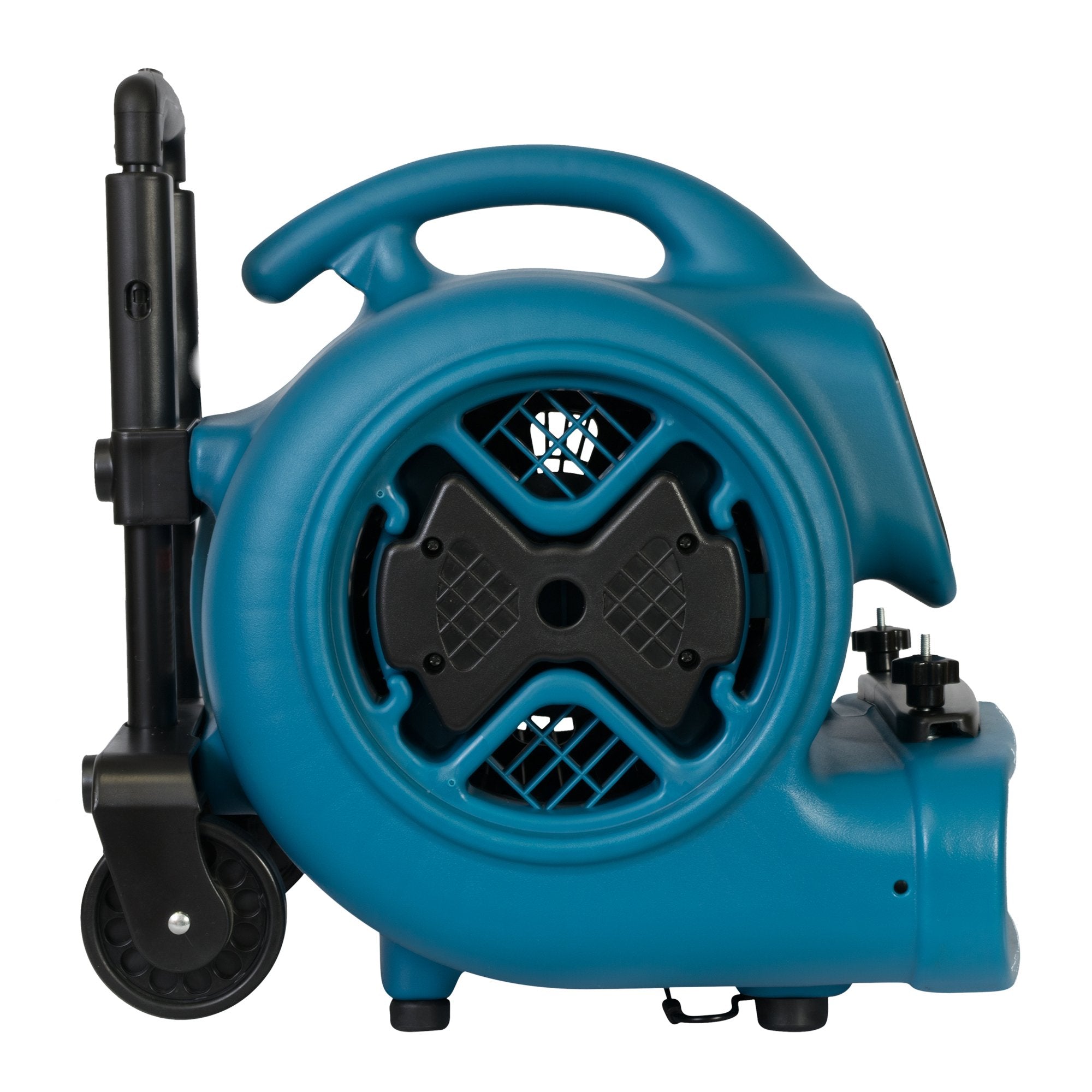 P-630HC XPOWER Pro 1/2 HP 2800 CFM Centrifugal Air Mover, Carpet Dryer, Floor Fan, Blower, Telescopic Handle and Wheels, Carpet Clamp, for Water Damage Restoration, Janitorial, Plumbing, Home Us, Blue