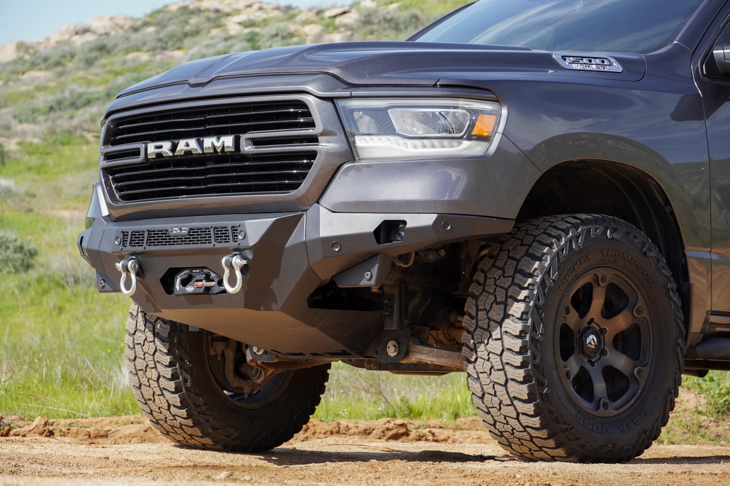 Skid Plate for DV8 Offroad Spec Series Front Bumper for 2019-2024 Ram 1500 | Protects Underbody from the Bumper Down to the Front Cross Member | Powder Coated Finish
