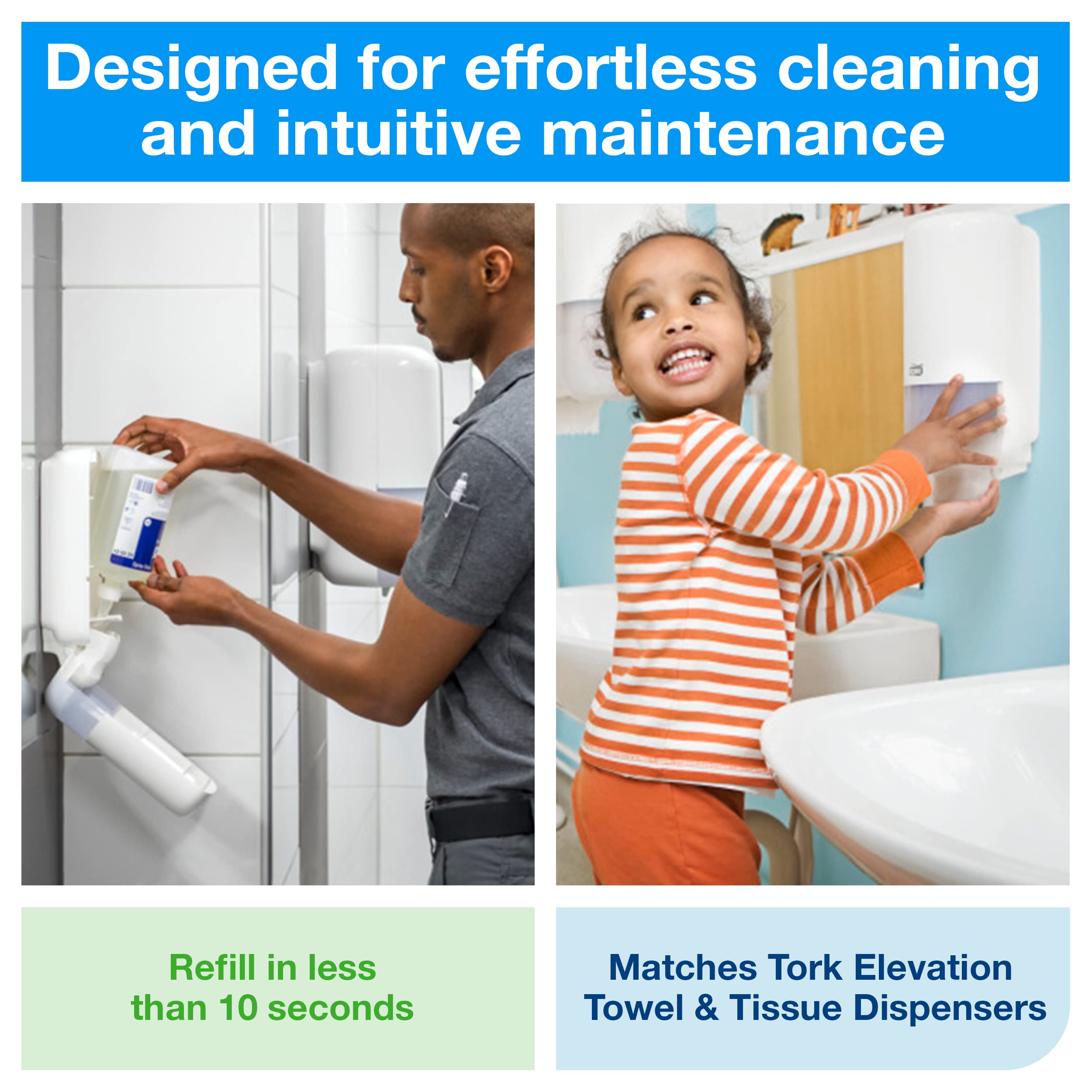 Tork Foam Antibacterial Soap S4, Helps Kill Common Bacteria, 6 x 1L, 401215