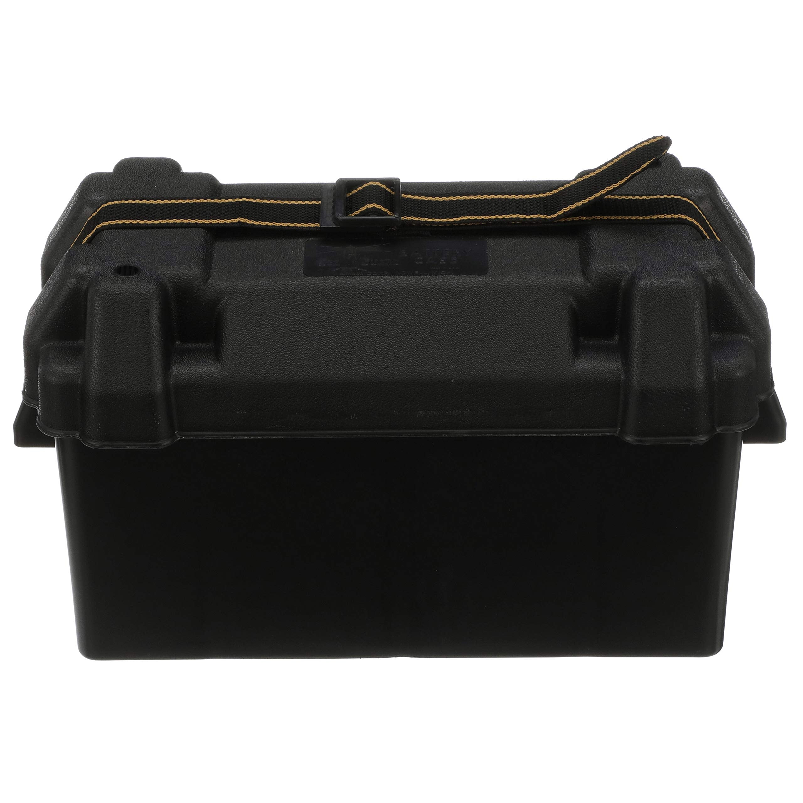 Large Vented Battery Box Attwood 9084-1 with Mounting Strap, Fits Group 29 and 31 Batteries, Black