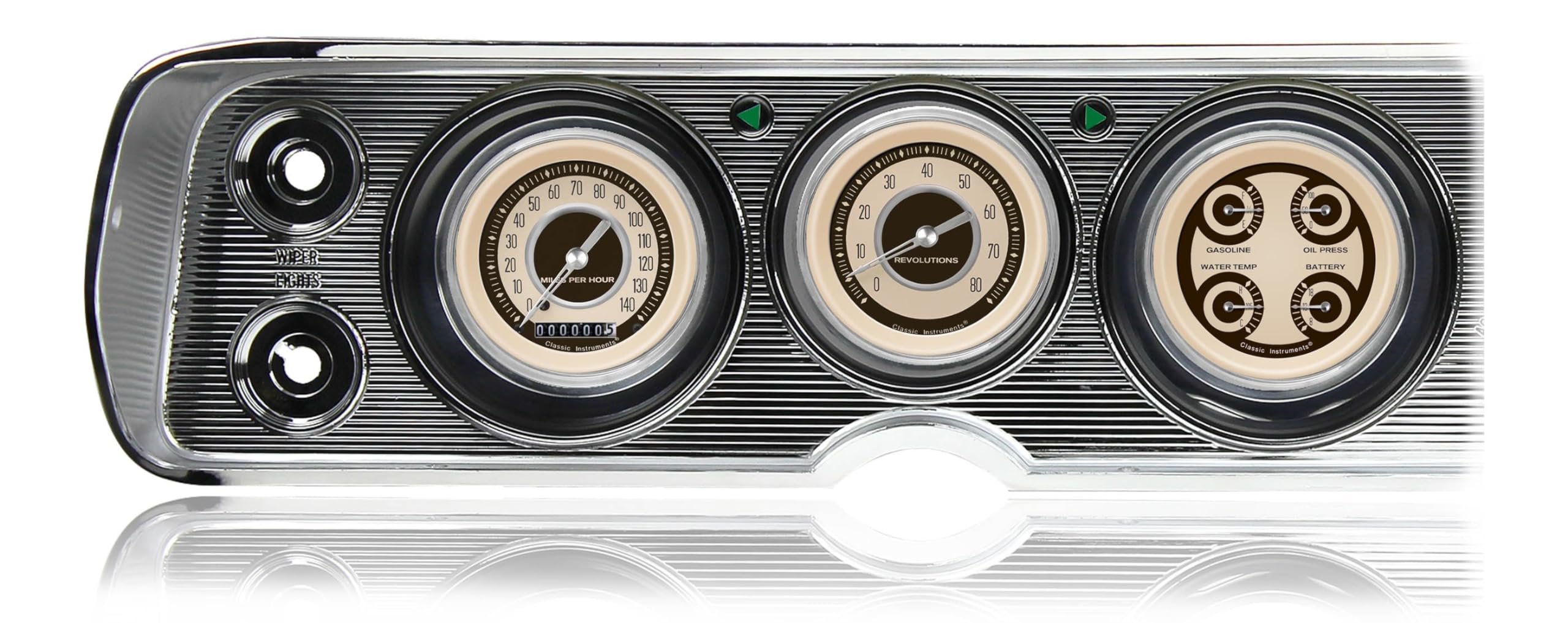 1964-1965 Chevelle Classic Instruments CV64NT Gauge Set Speedometer Tachometer Quad Gauge Fits Factory Bezel (not Included) GM