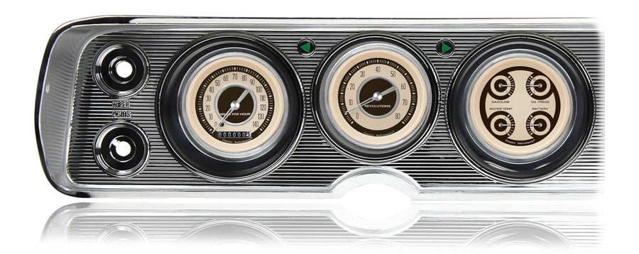 1964-1965 Chevelle Classic Instruments CV64NT Gauge Set Speedometer Tachometer Quad Gauge Fits Factory Bezel (not Included) GM