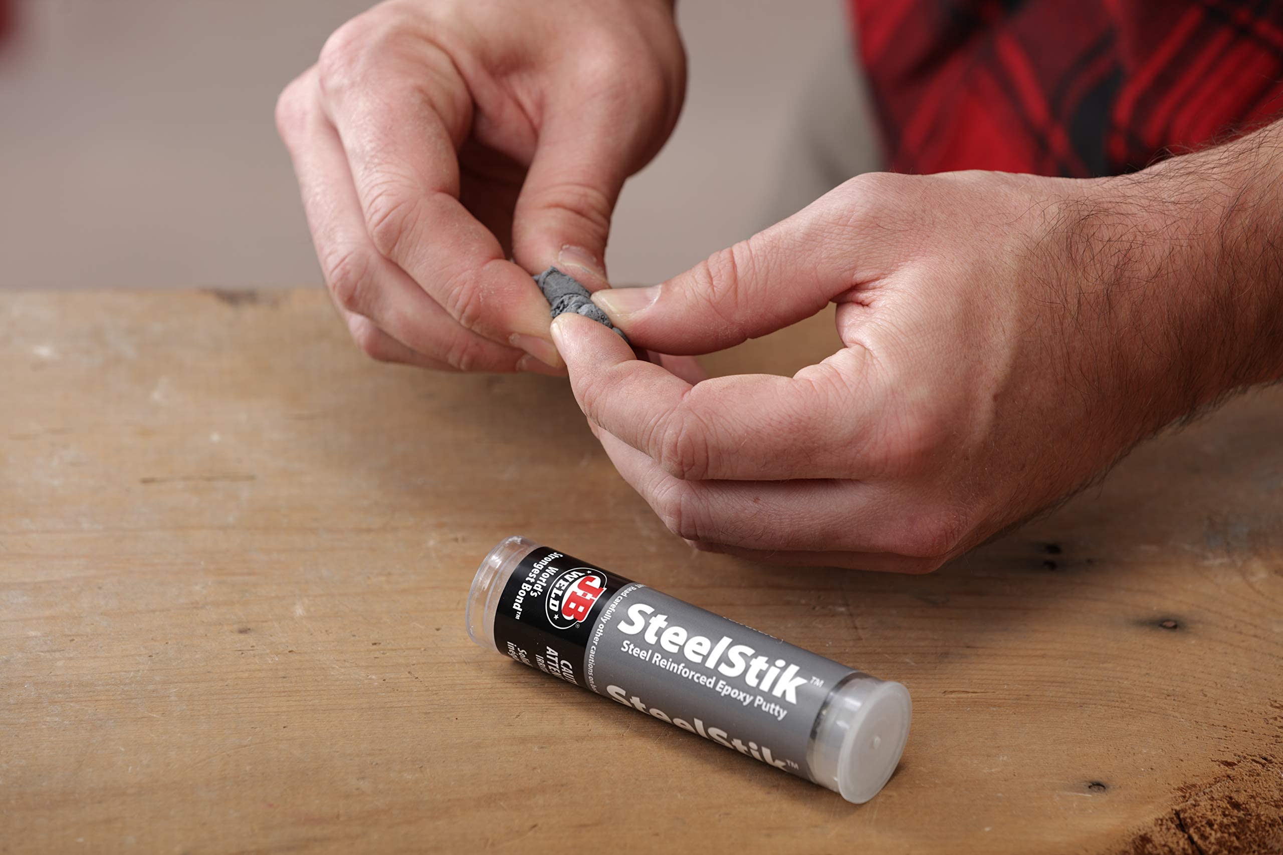 SteelStik J-B Weld 8267-S Steel Reinforced Epoxy Putty Stick - 2 oz