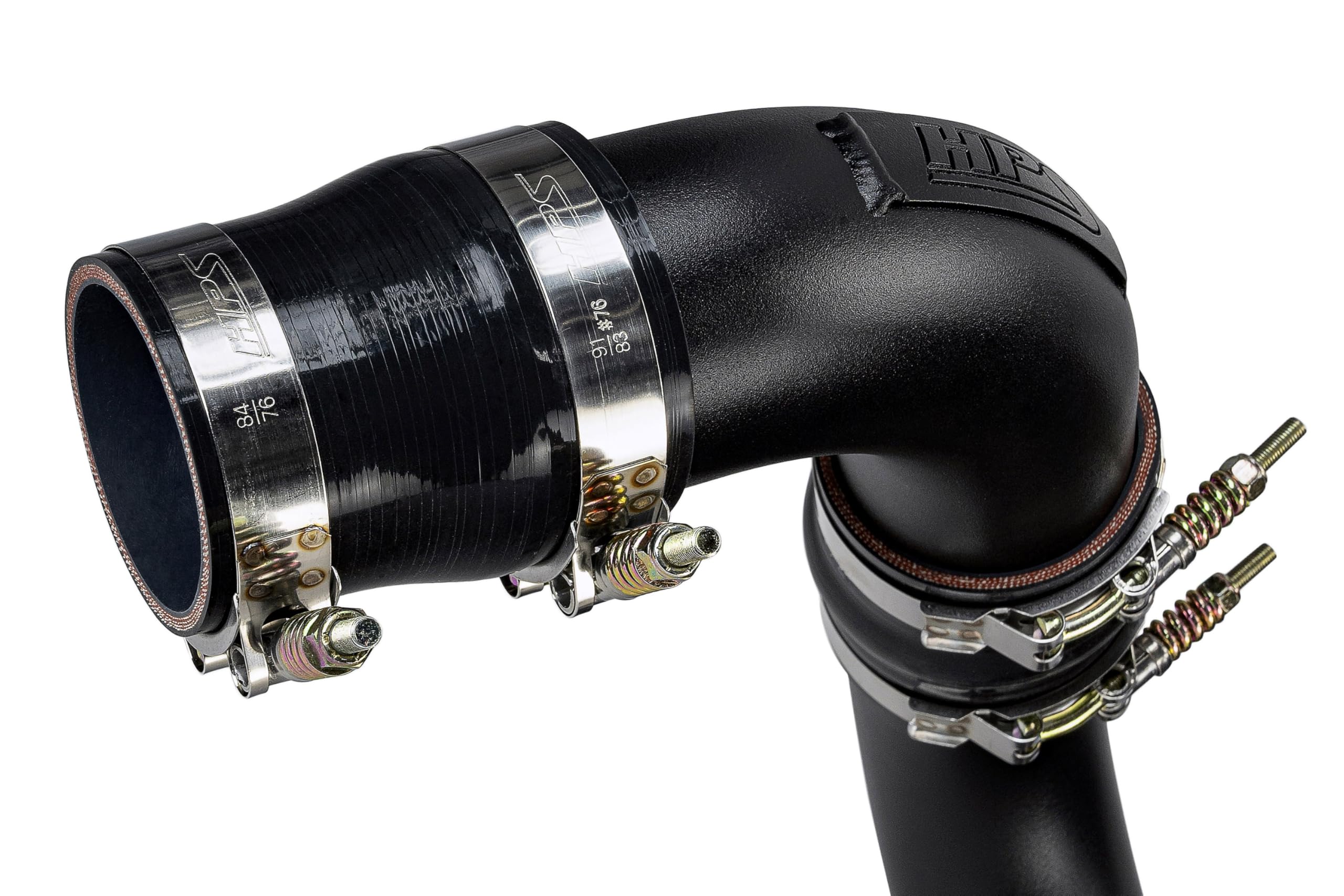 HPS Intercooler Black Charge Pipe Kit Compatible for 2017-2019 Chevrolet Silverado 2500 HD 3500 HD GMC Sierra 2500 HD 3500 HD 6.6L, 17-146WB