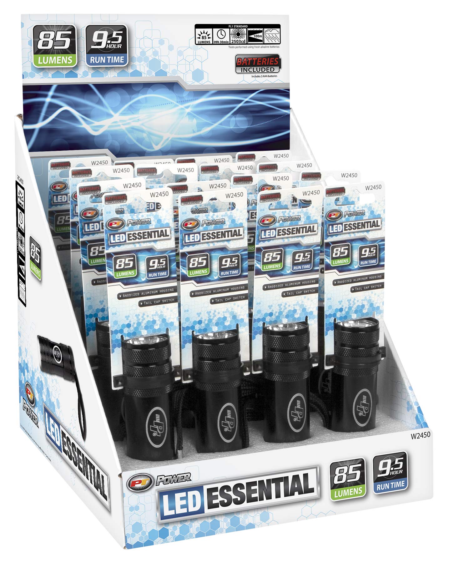 W2450 Performance Tool Flashlight Essential 85lm Black (Sold as 1 Flashlight)