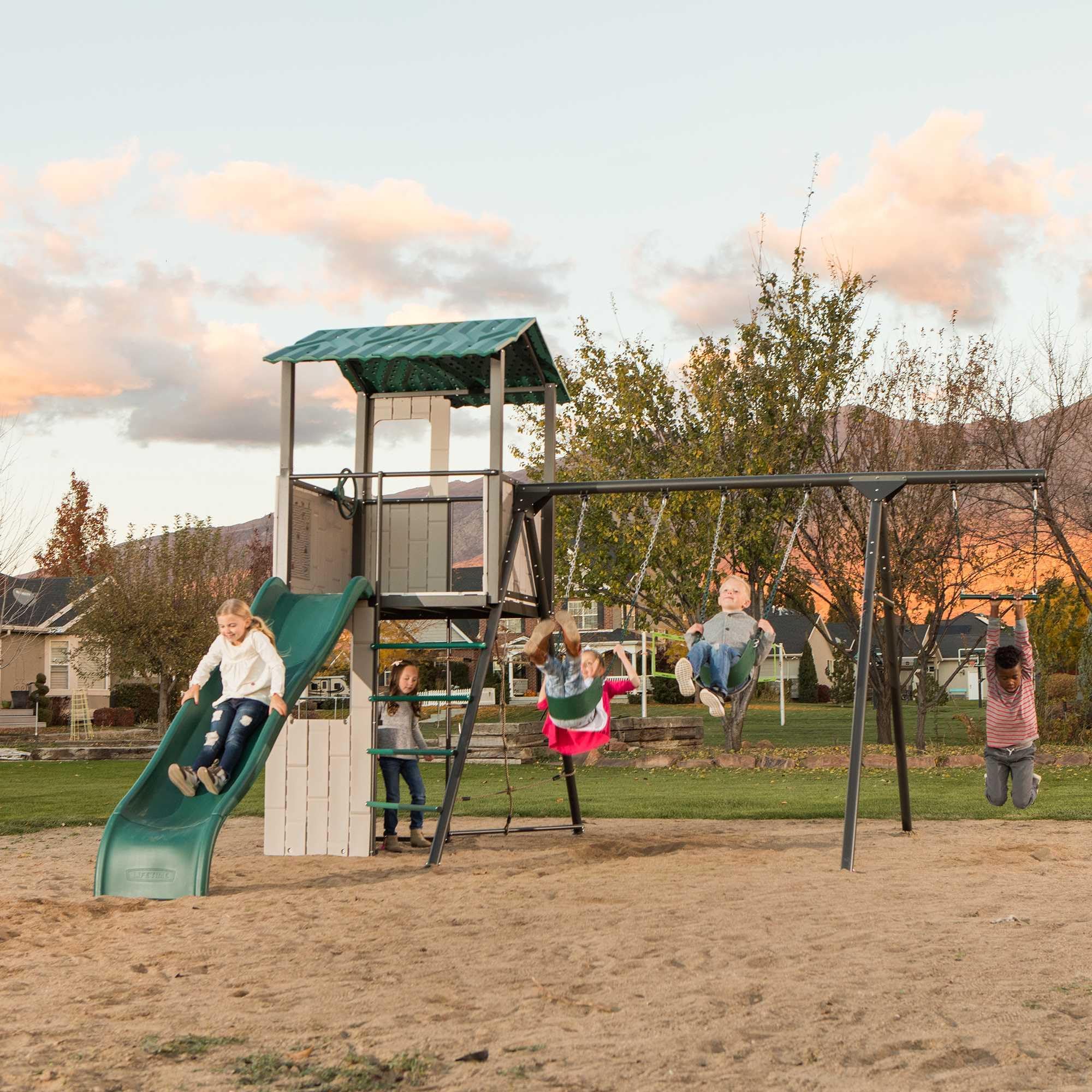 Adventure Clubhouse Lifetime Swing Set Playset