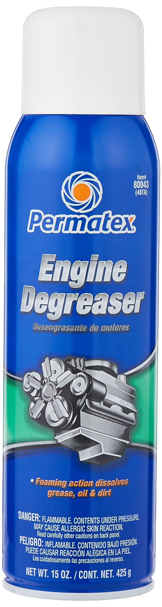 80043 Permatex Eliminator II Engine Degreaser, 15 oz. Aerosol Can