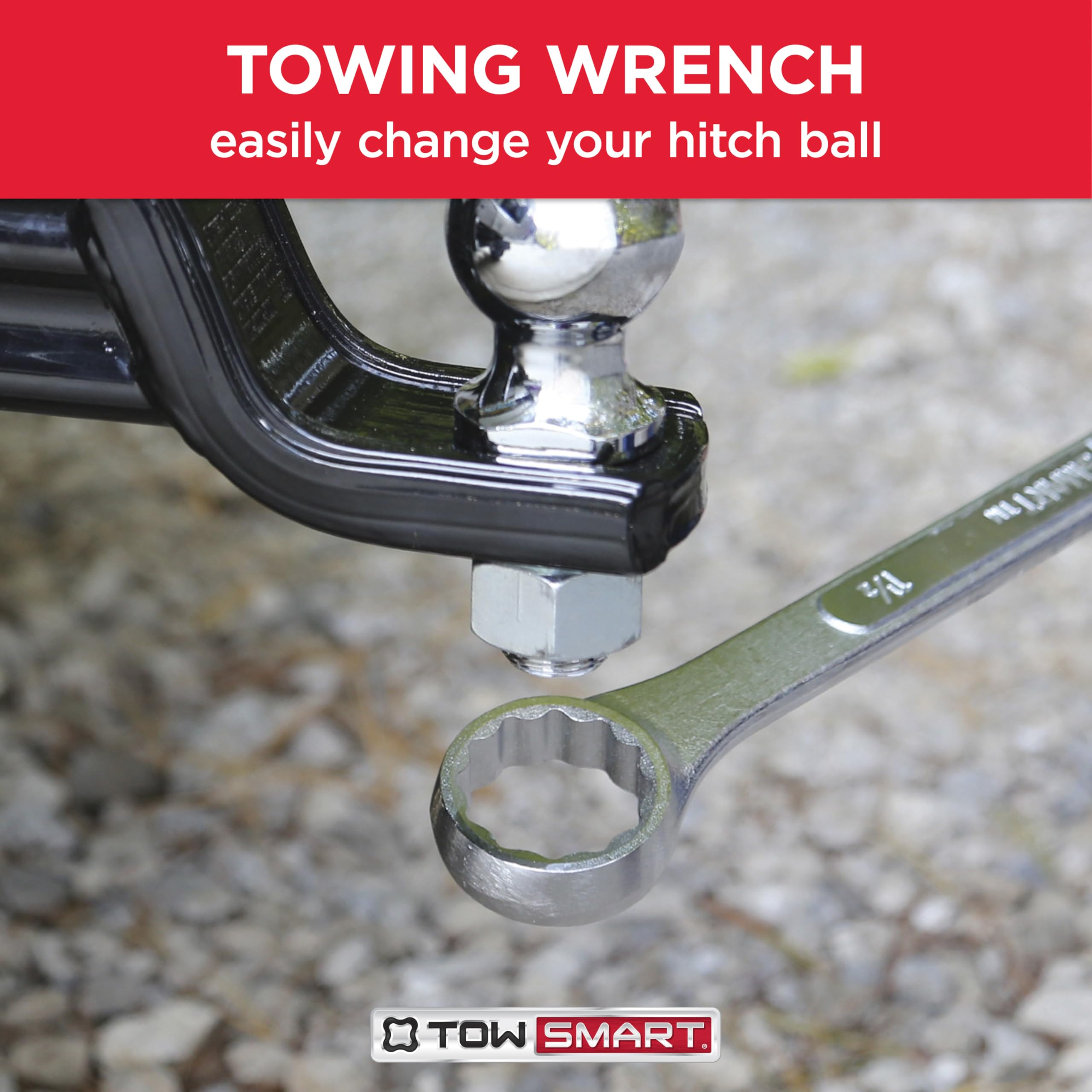 Torque TOWSMART Hitch Ball Wrench, Fits 1-1/8 in. and 1-1/2 in. Nuts