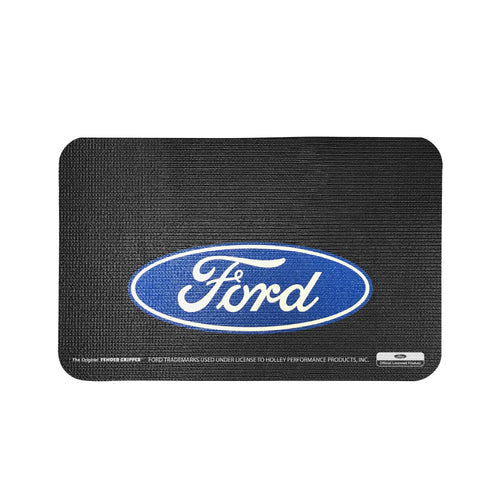 FG2101 Fender Gripper Mat (Ford Blue Oval), 1 Pack, Black, 22"x34"