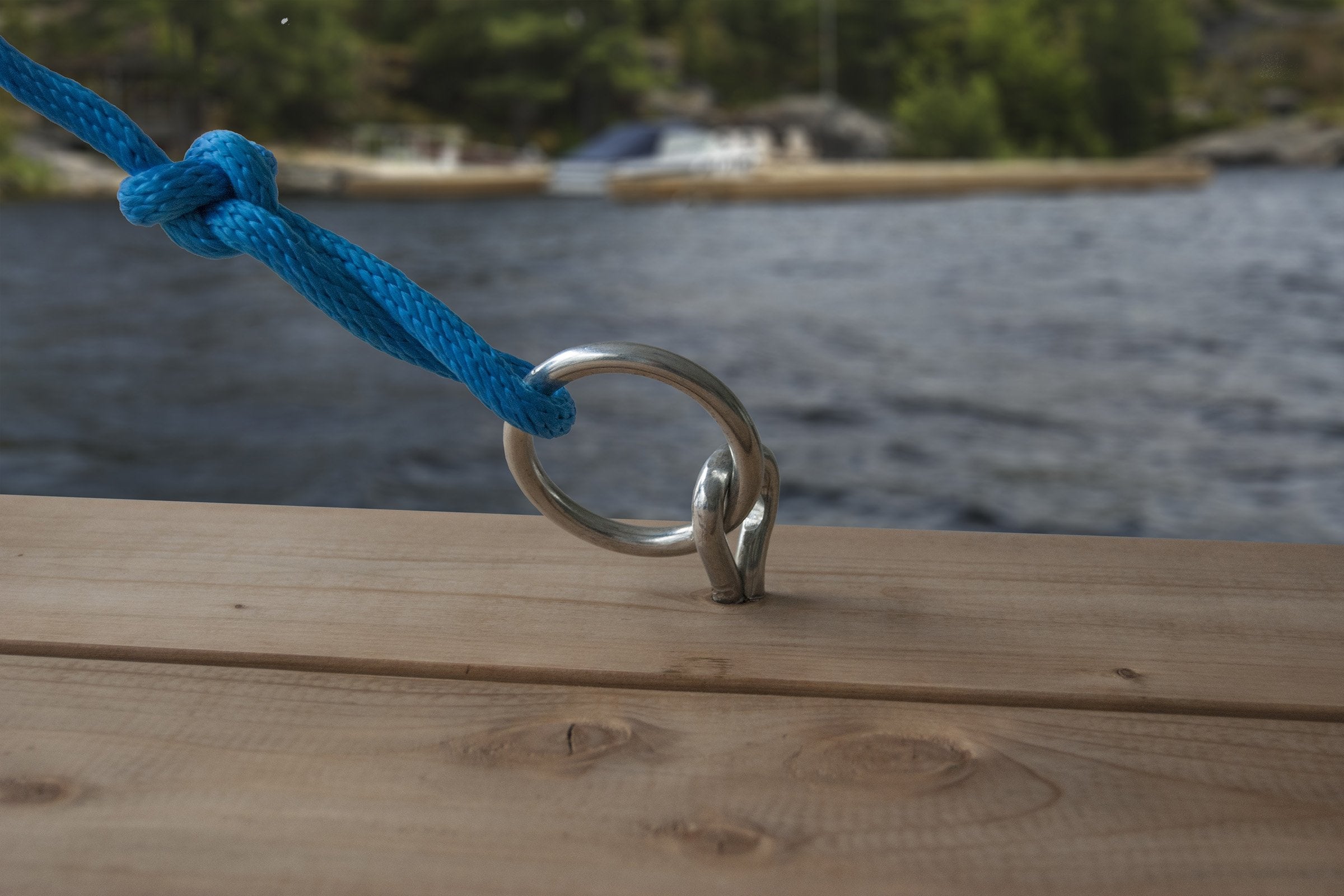 Dock Edge Galvanized Screw-in Dock Ring + 2 x 5/16", 1200lb, Zinc Plated