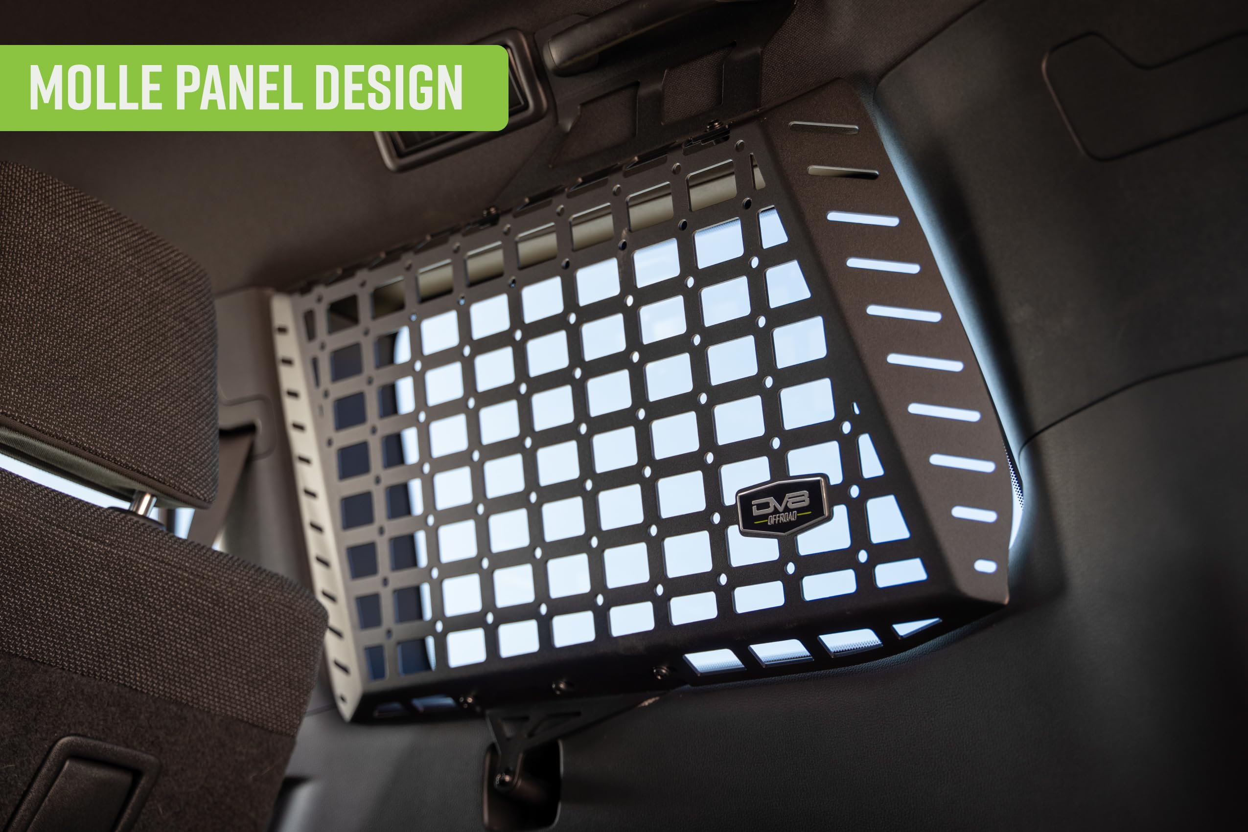 Rear Window Pocket Molle Panels DV8 Offroad for 2024 Toyota Land Cruiser & Lexus GX 550 | Molle Panel Design | Wide Range of Mounting Solutions | M6 Slots for Carriage Bolt Mounting | Rigid Fitment