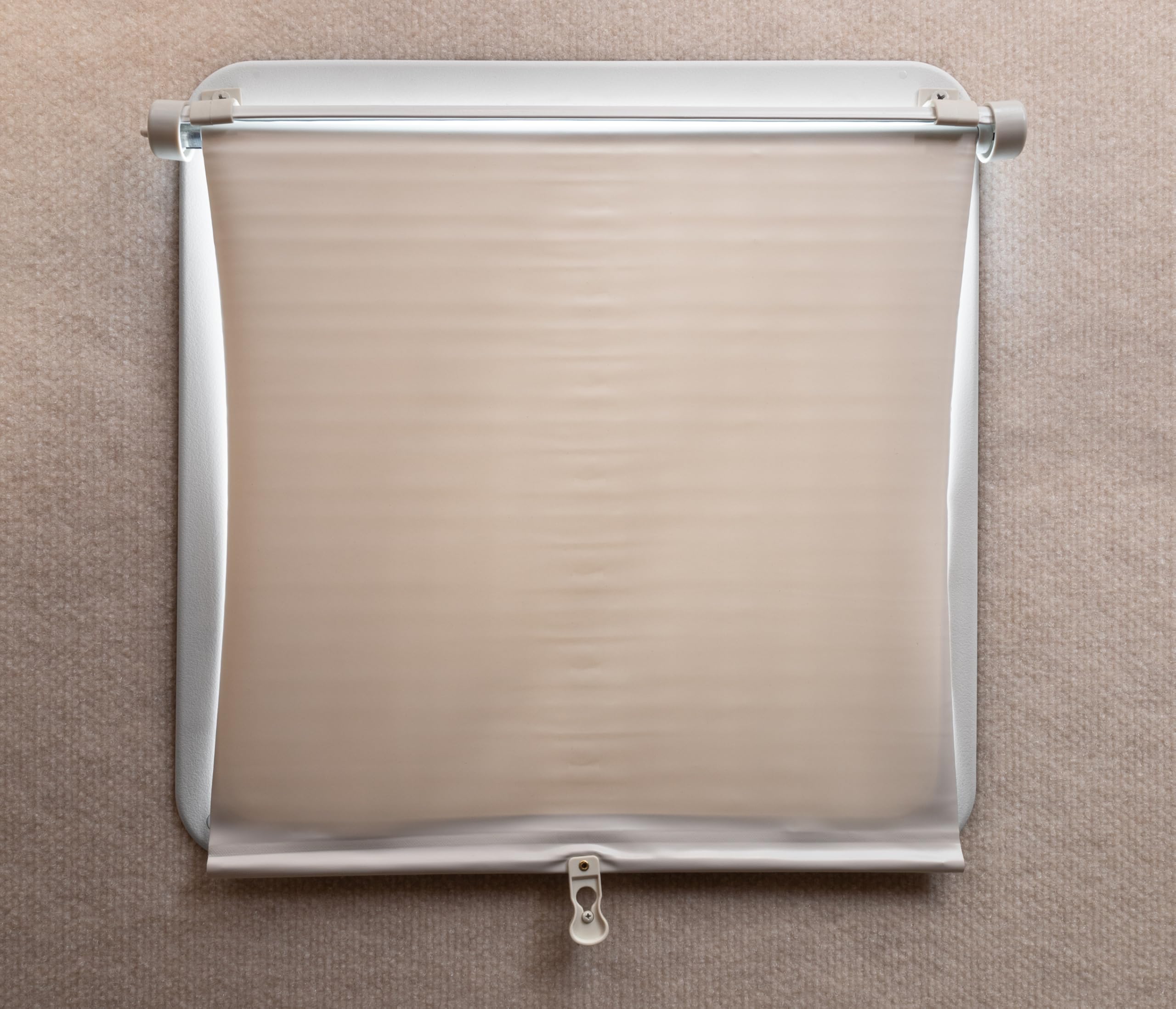 Retractable Camco Lights Out Vent Shade (Cream)