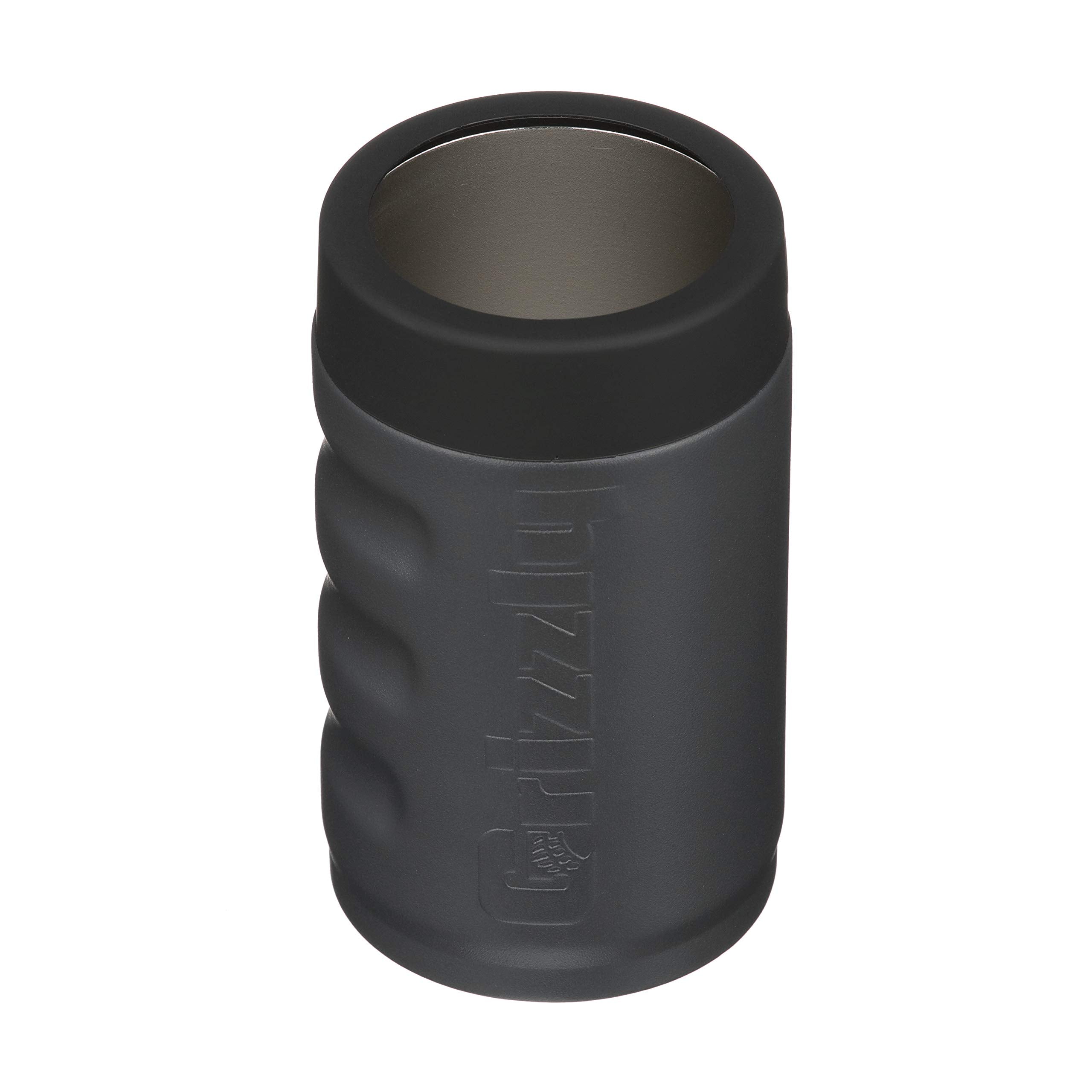 12 oz Stainless Steel Vacuum Insulated Grizzly Grip Can Cooler | For 12 oz Regular Beer and Soda Cans Reusable Durable | Charcoal