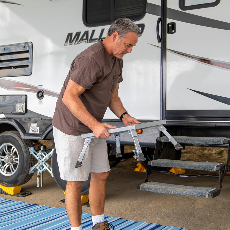 Adjustable Height Camco RV Step Stool (43676)