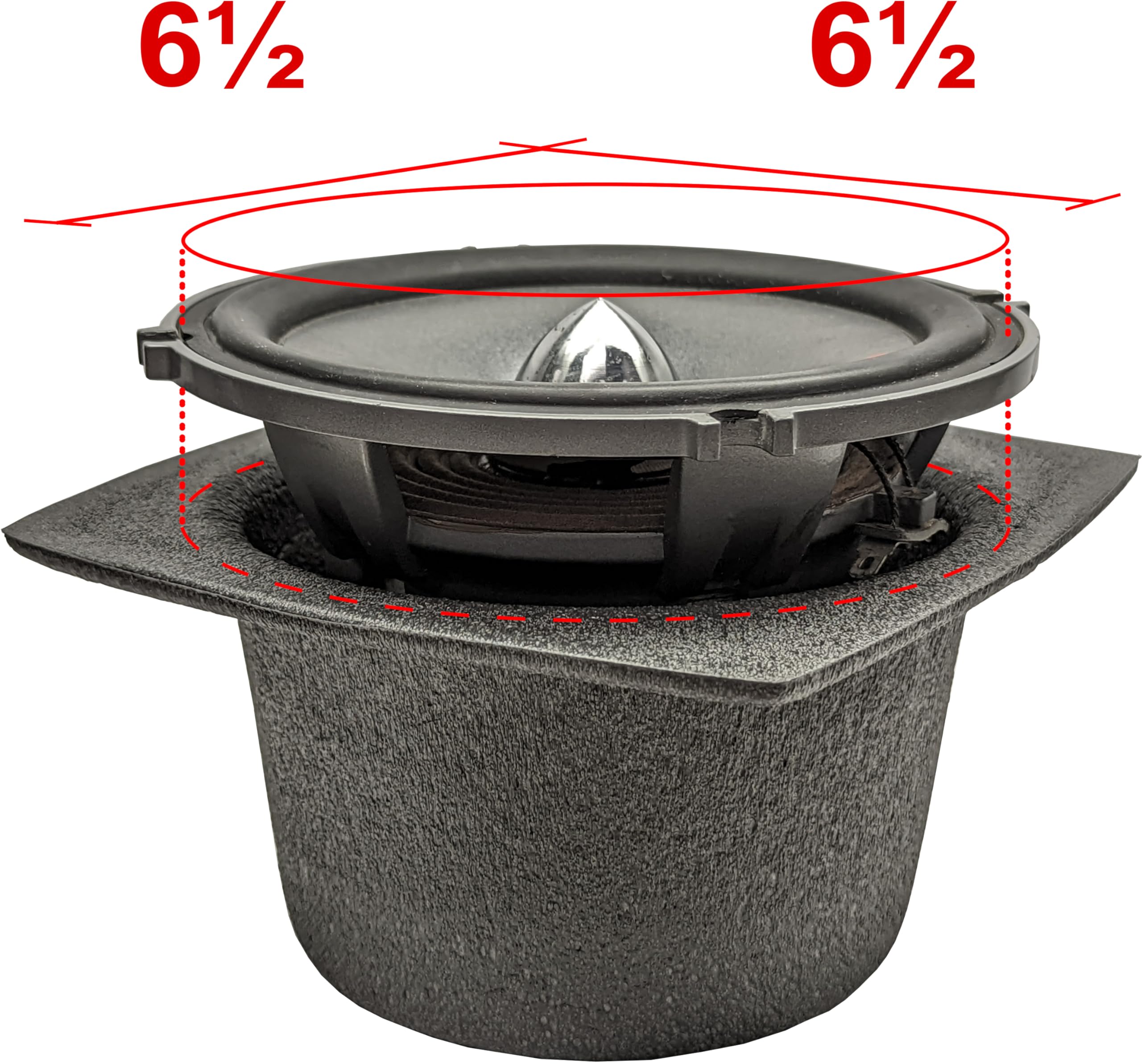 Design Engineering DEI Boom Mat 050331 Speaker Baffles, 6.5" Round Slim (Pack of 2)