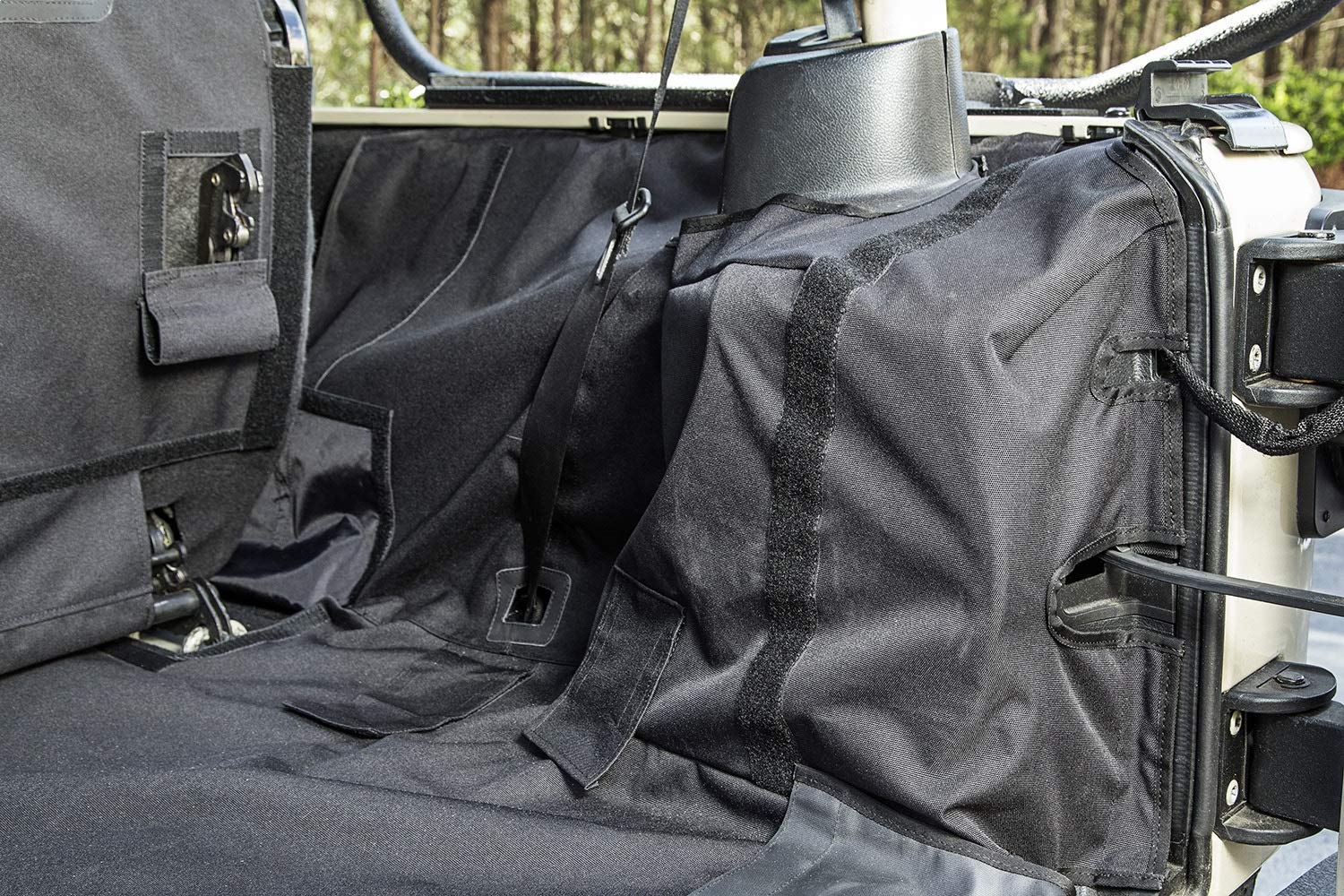 Rugged Ridge RealTruck | C3 Cargo Cover, Subwoofer | 13260.04 | Fits 2007-2014 Jeep Wrangler JK 2-Door, Black