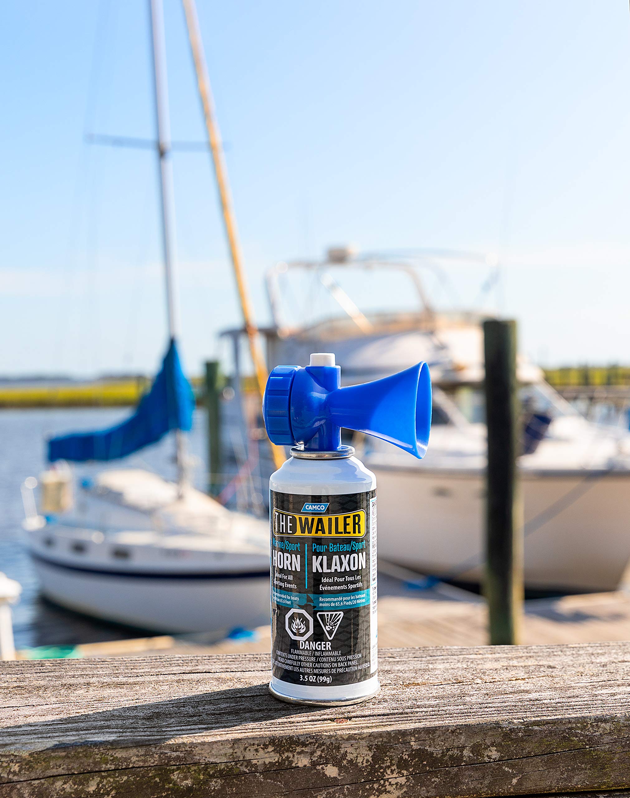 Aerosol Camco Signal Horn, 3.5 oz. | Multi-Purpose use | Audible for at Least 1 Mile | Meets U.S. Coast Guard Requirements | Easy-to-use (50162)
