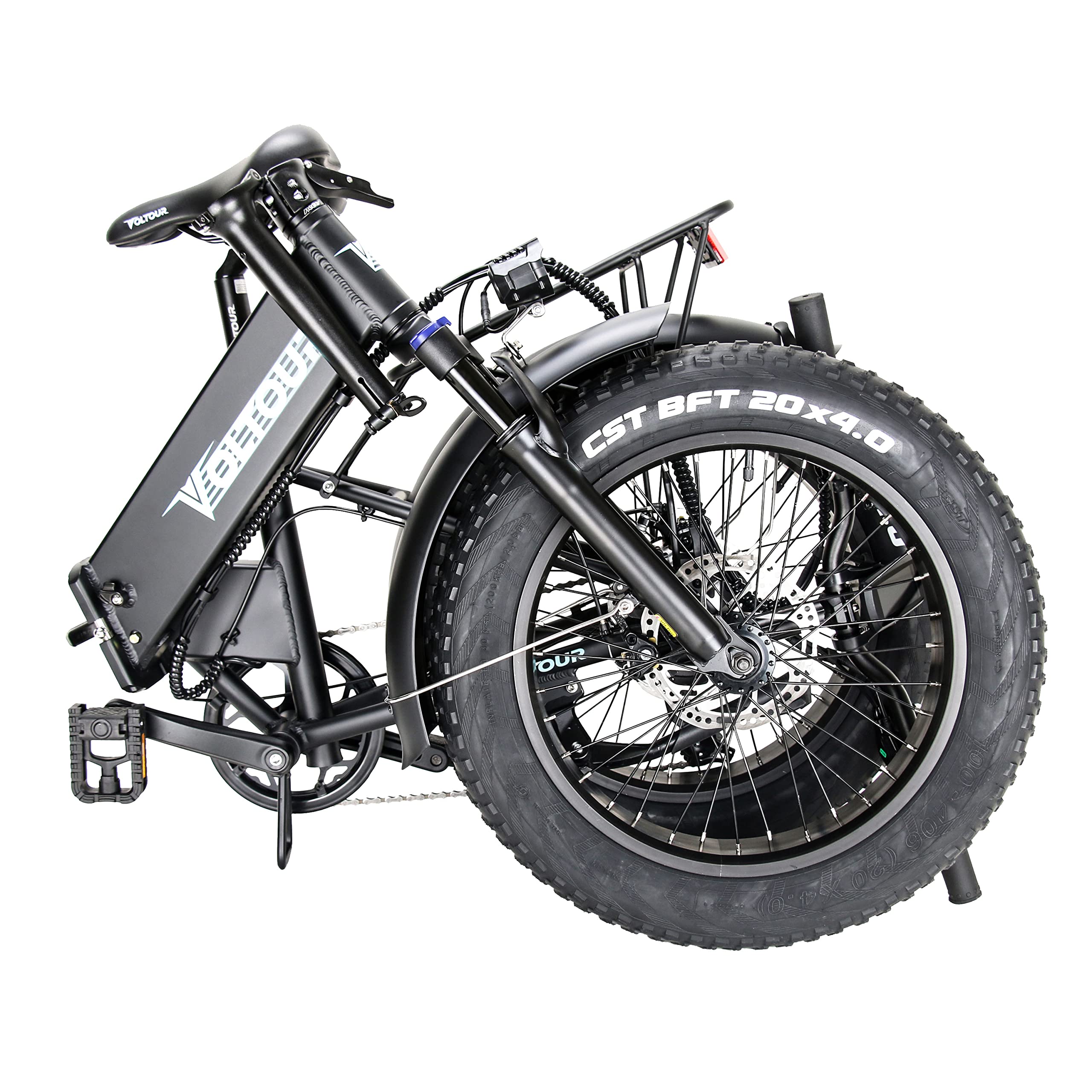 20EB-FOLDBLK Voltour 20" Folding E-Bike Standard Frame - 750W, Black