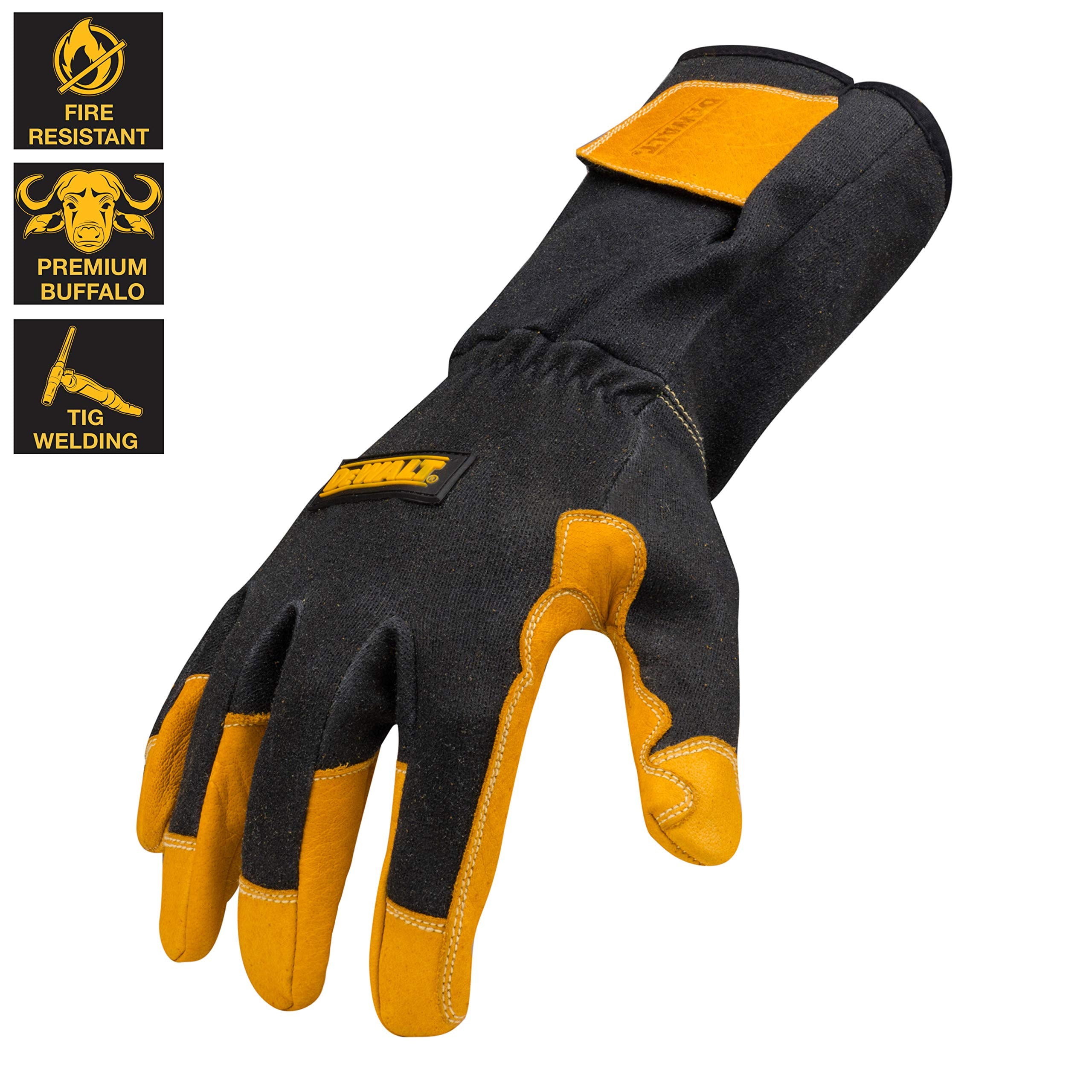 Premium DEWALT TIG Welding Gloves, Adjustable, Gauntlet-Style Cuff, XXX-Large