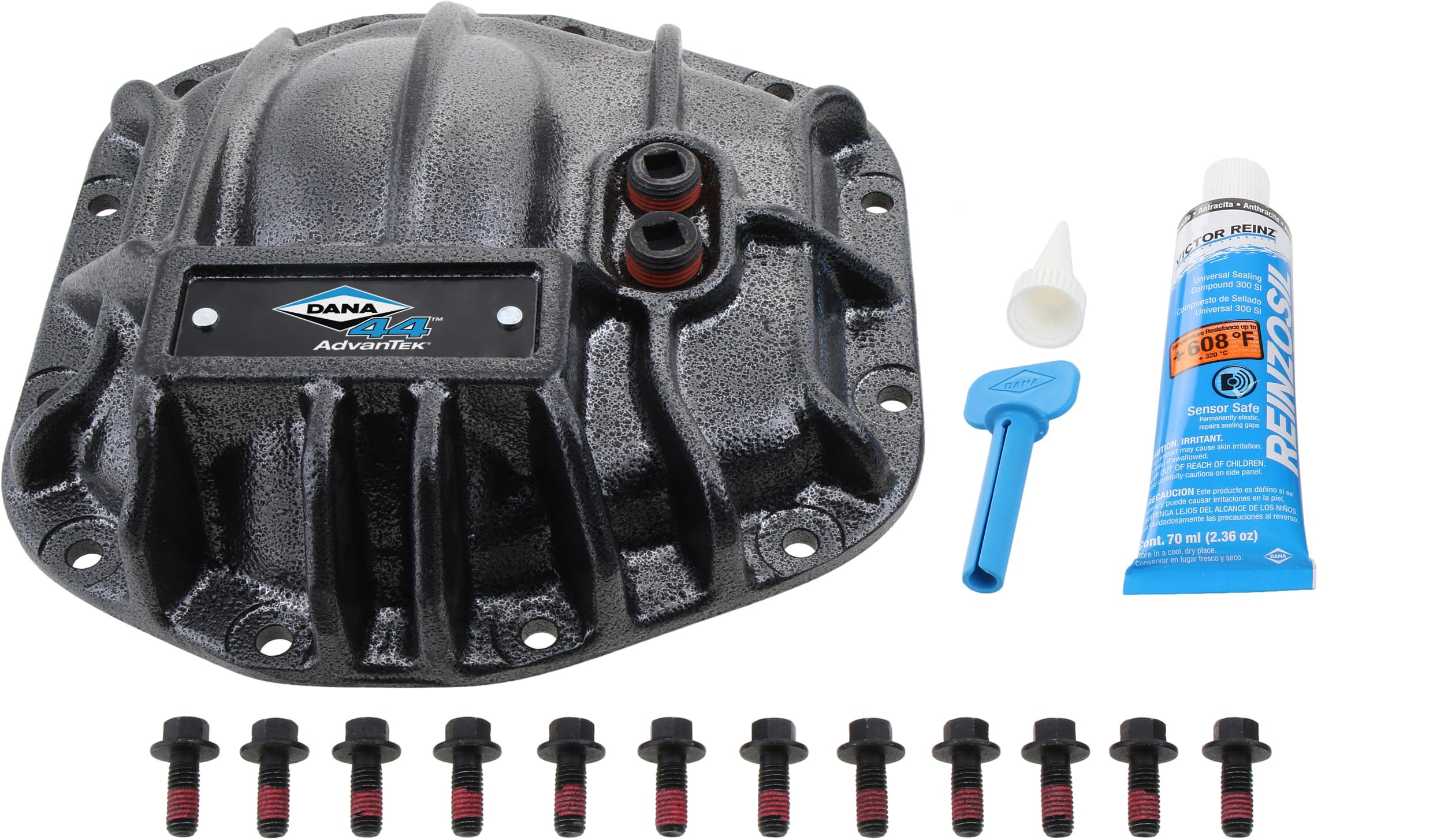 Spicer Nodular Iron 10040651 Rear Dana 44 and AdvanTEK Differential Cover Compatible with Select Wrangler JL - Gray