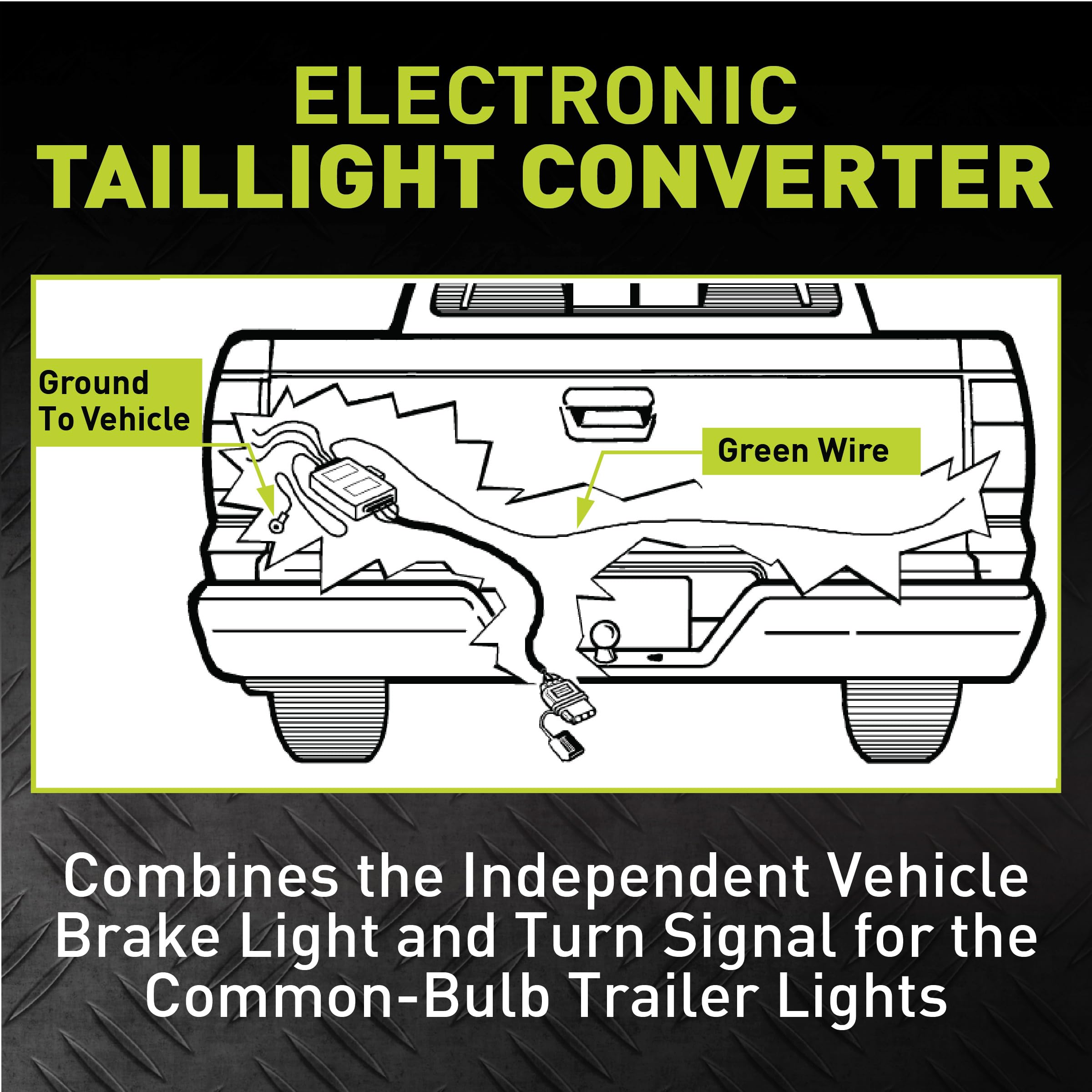 Tail Light Converter Hopkins 48925 with 4 Wire Flat Extension, 72 inch length