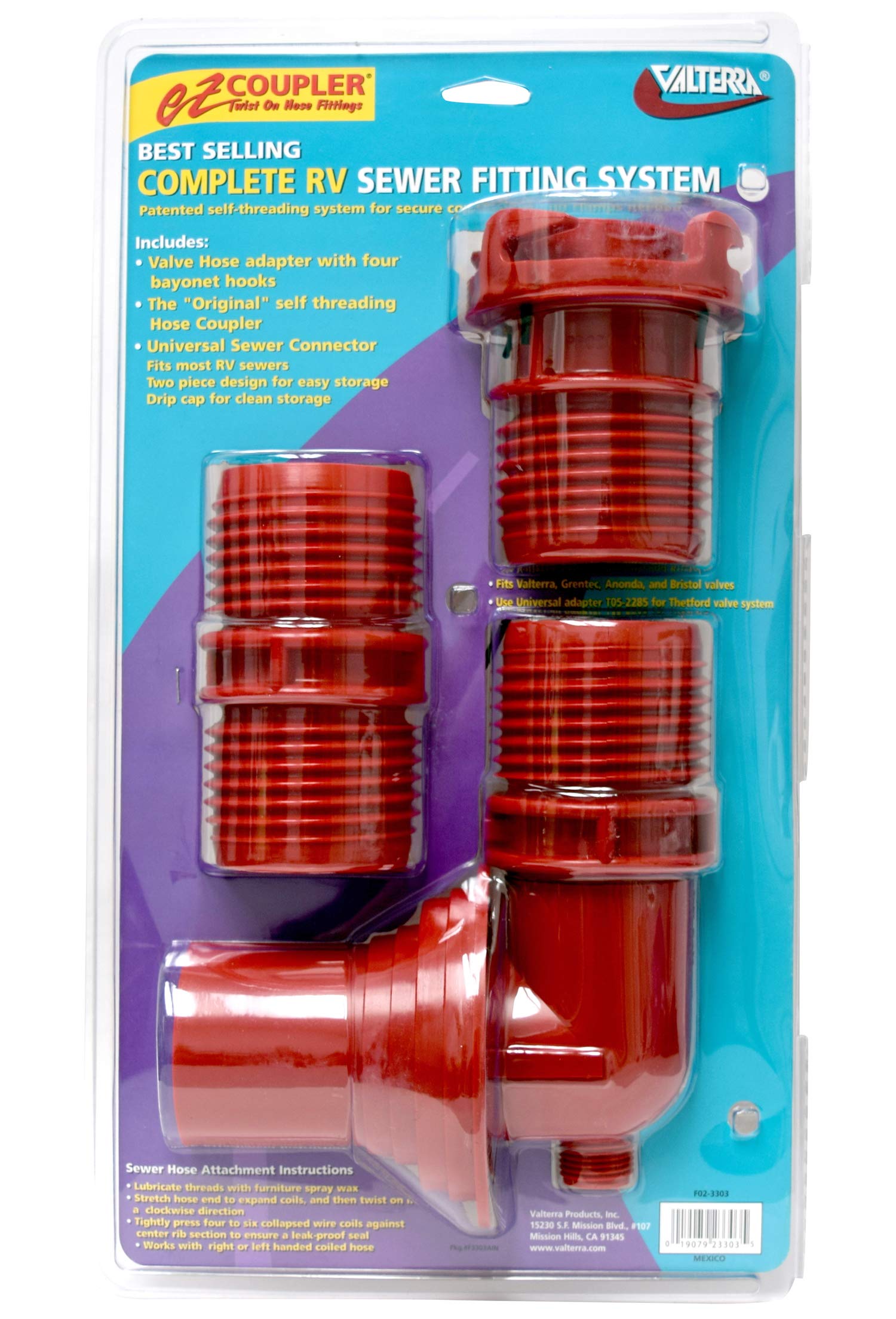 EZ Coupler Valterra F02-3303 3-Piece System - Red