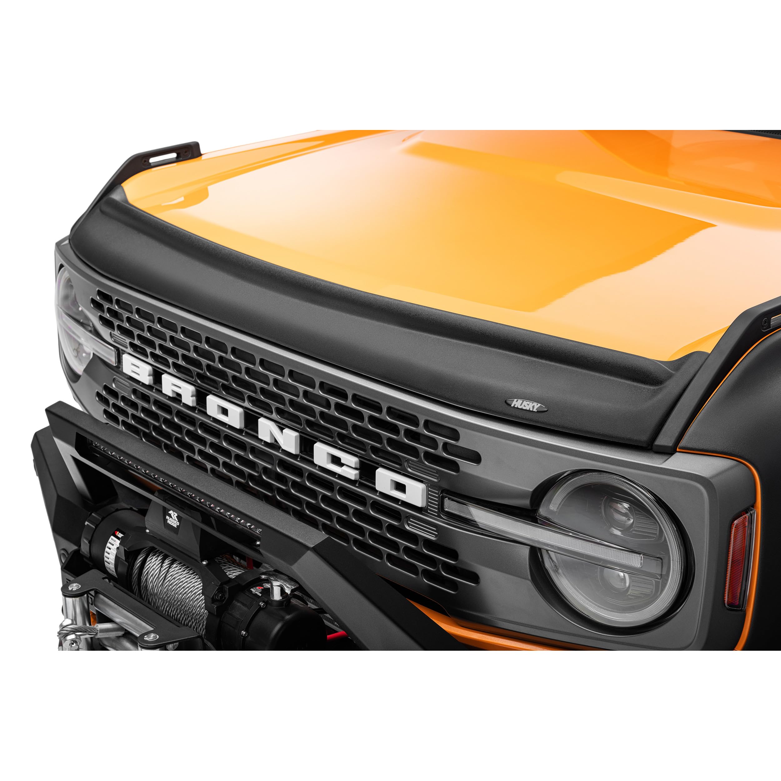 Aeroskin II Hood Protector Husky Liners | Fits 2021-2026 Ford Bronco 2 & 4 Door (Excludes Raptor Models) | Low Profile Deflector/Bug Shield - 1 pc., Textured Black | 2830183