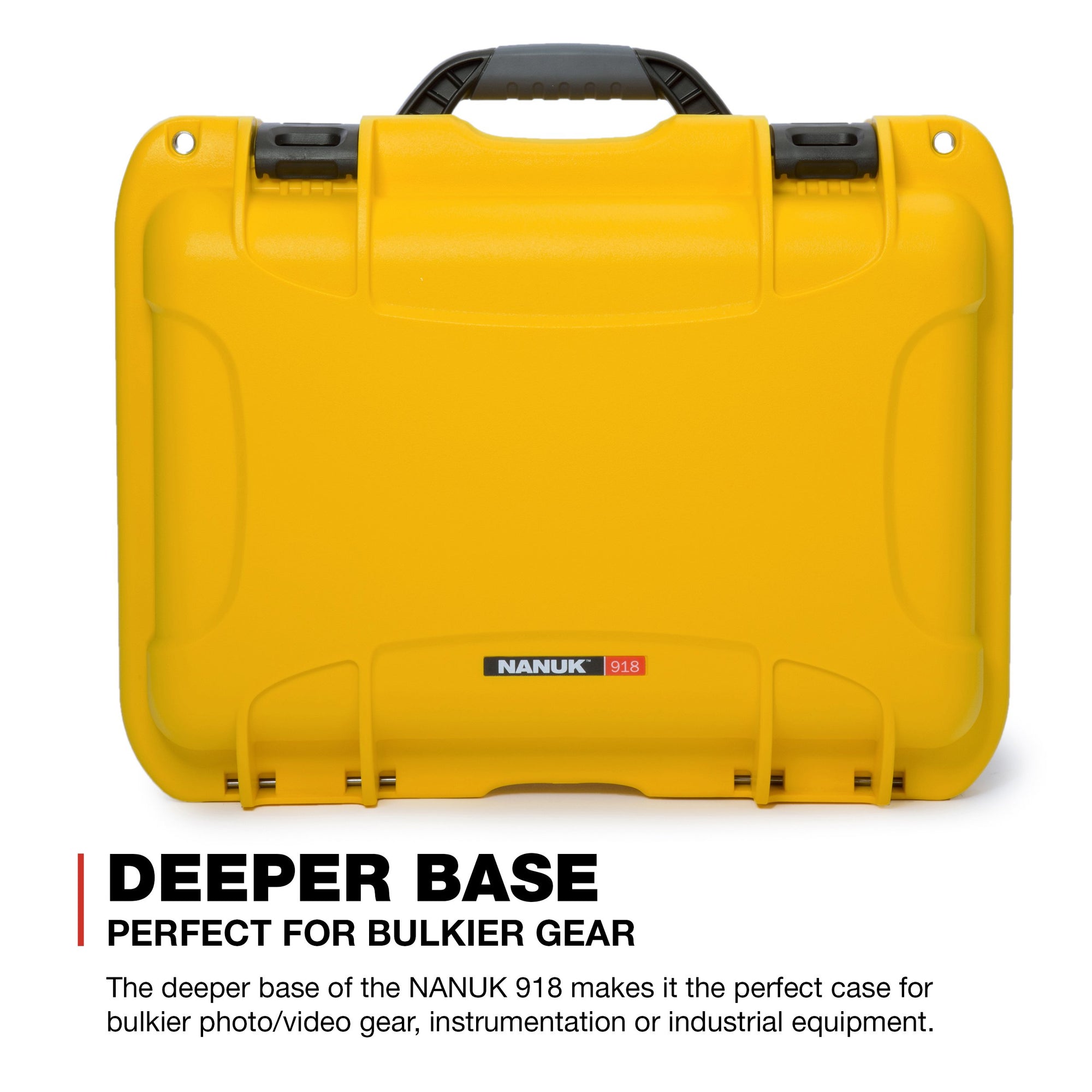Waterproof Nanuk 918 Hard Case with Lid Organizer and Padded Divider - Yellow
