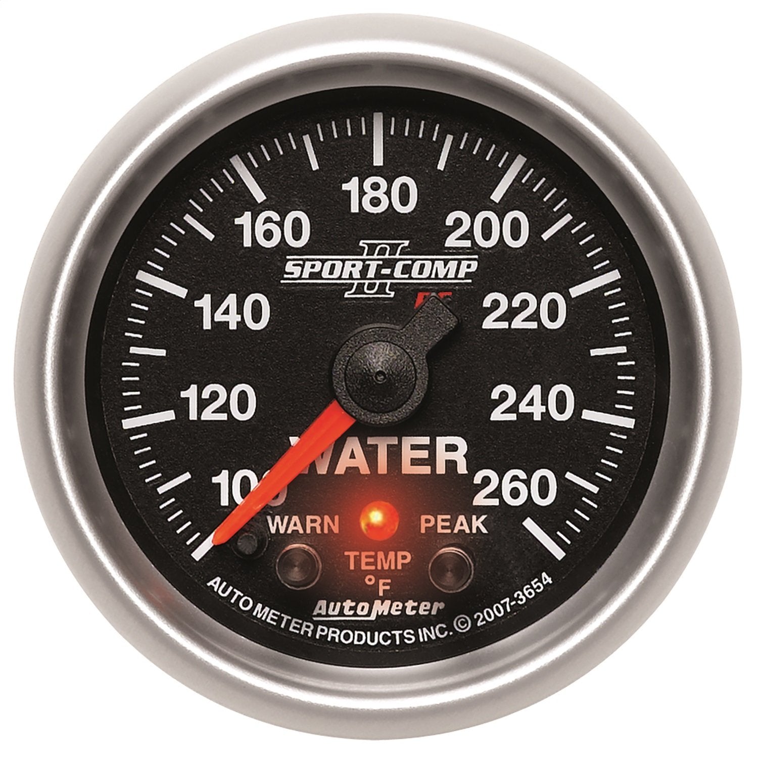 Auto Meter 3654 2-1/16" Full Sweep Electric Water Temperature Gauge 100-260 Degree F