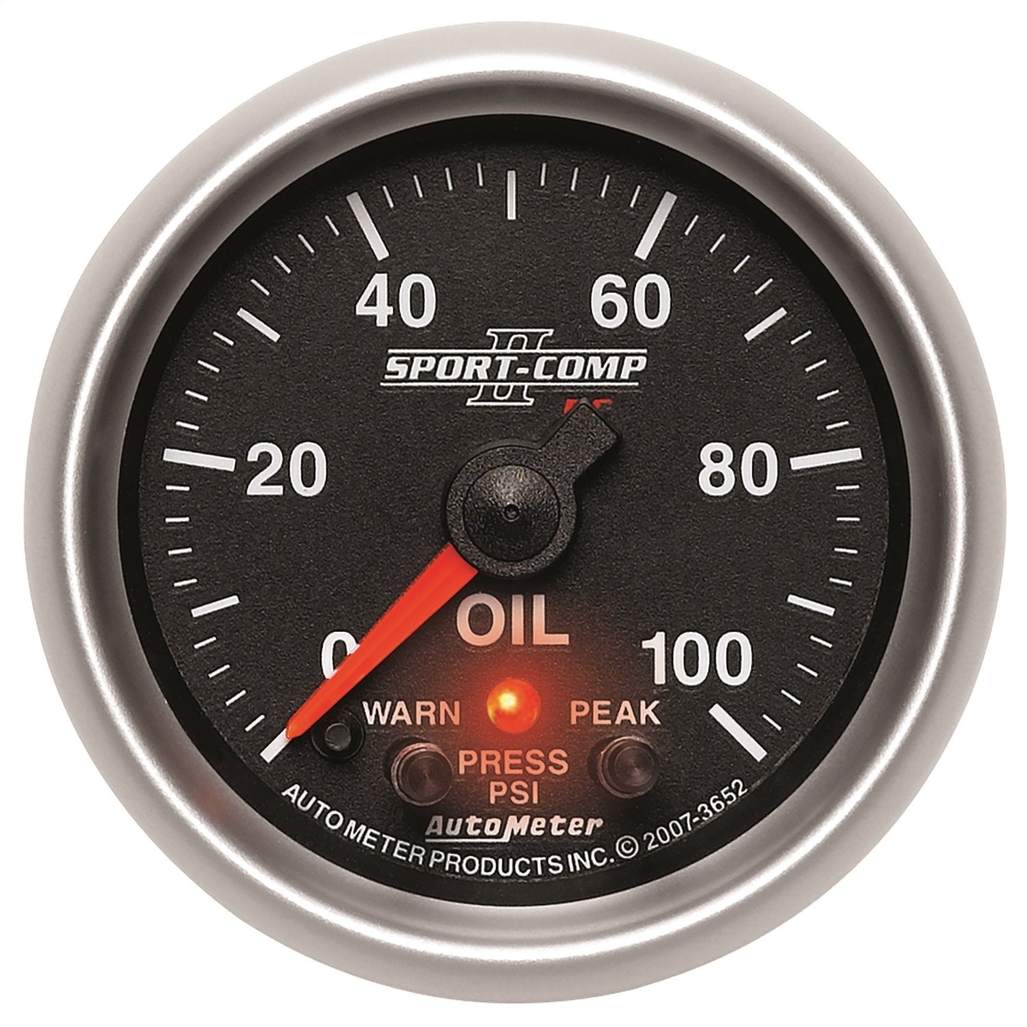 Auto Meter 2-1/16" 0-100 PSI Full Sweep Electric Oil Pressure Gauge 3652