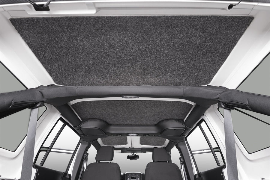 Jeep Headliner - Bedrug | 2011 - 2018 Jeep Wrangler JK 2 Door, Custom cut, Grey - 4 pc. | HLJK112DRK