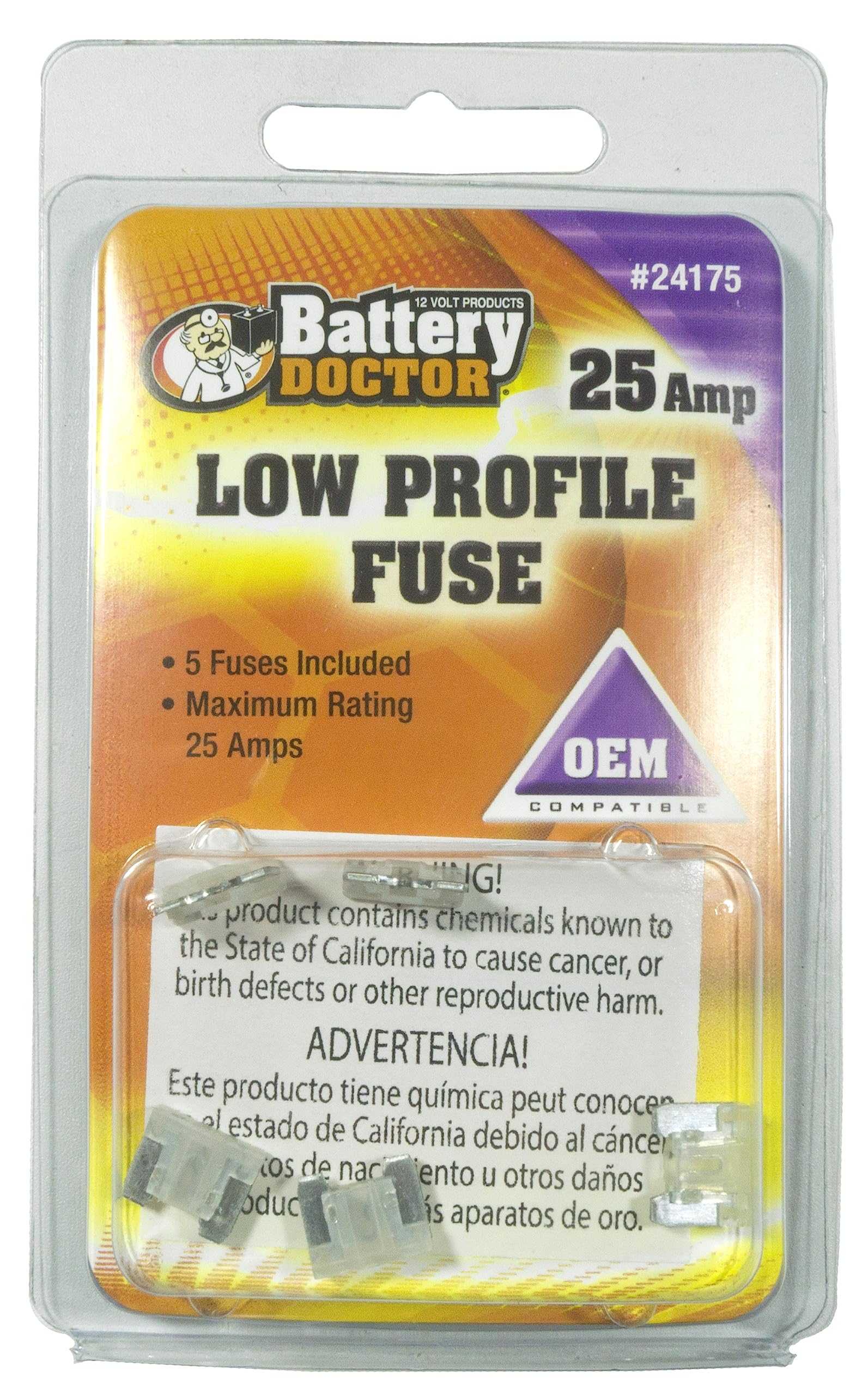 Low Profile WirthCo 24175 Mini Fuse, 5 Pack
