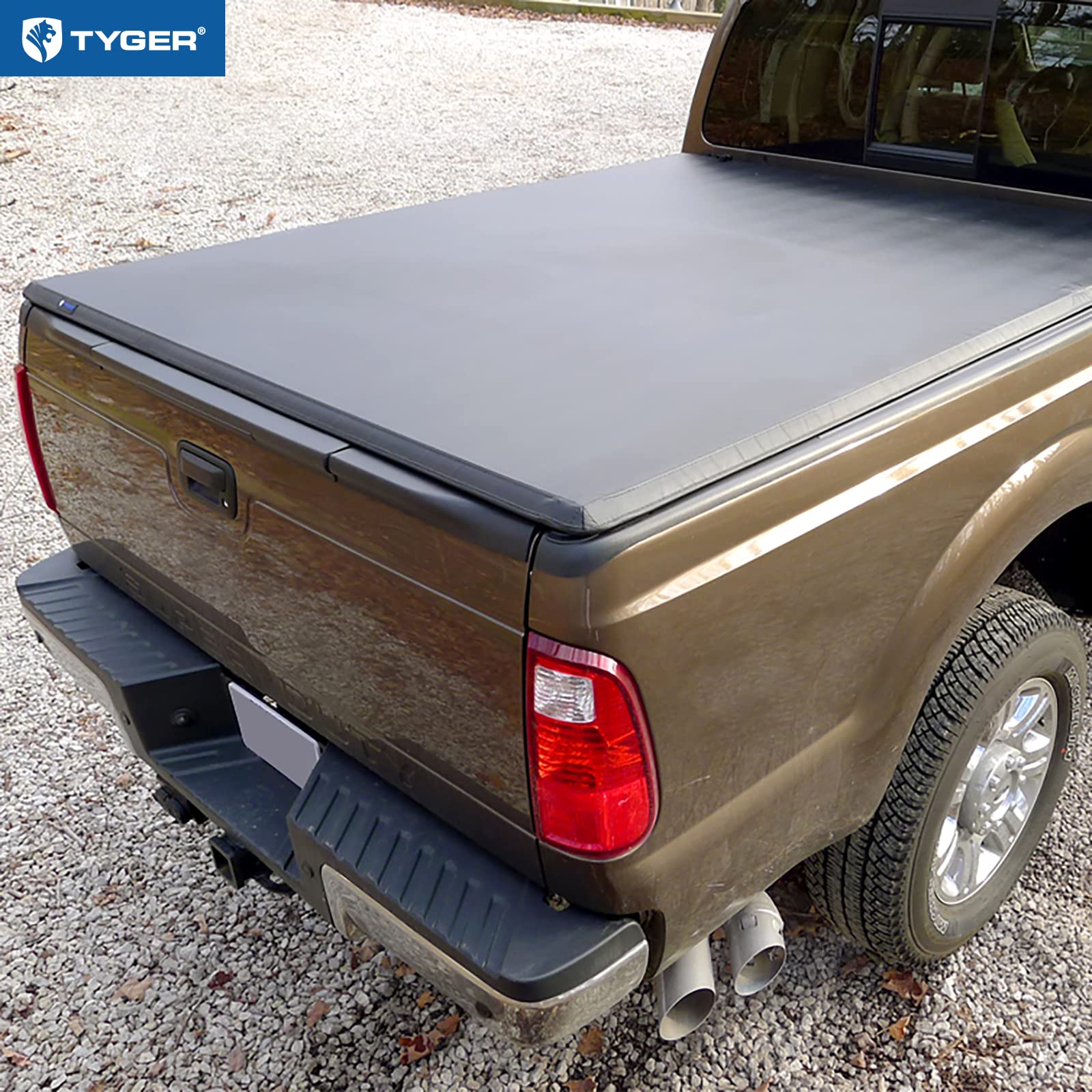 Tyger Auto T3 Truck Bed Soft Tri-fold Tonneau Cover Compatible with 2017-2026 Ford F-250 F-350 Super Duty | 6.75' (82") Bed | TG-BC3F1124