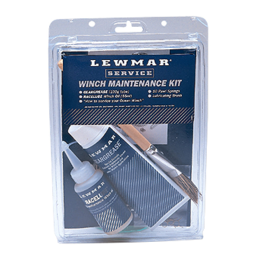 Winch Maintenance Kit Lewmar – for Basic Winch Maintenance for Your Sailboat, for Winch Sizes 6"- 48", Includes 10 Pawl Springs, Gear Grease (100 g), Race lube (55 ml), Lubrication Brush