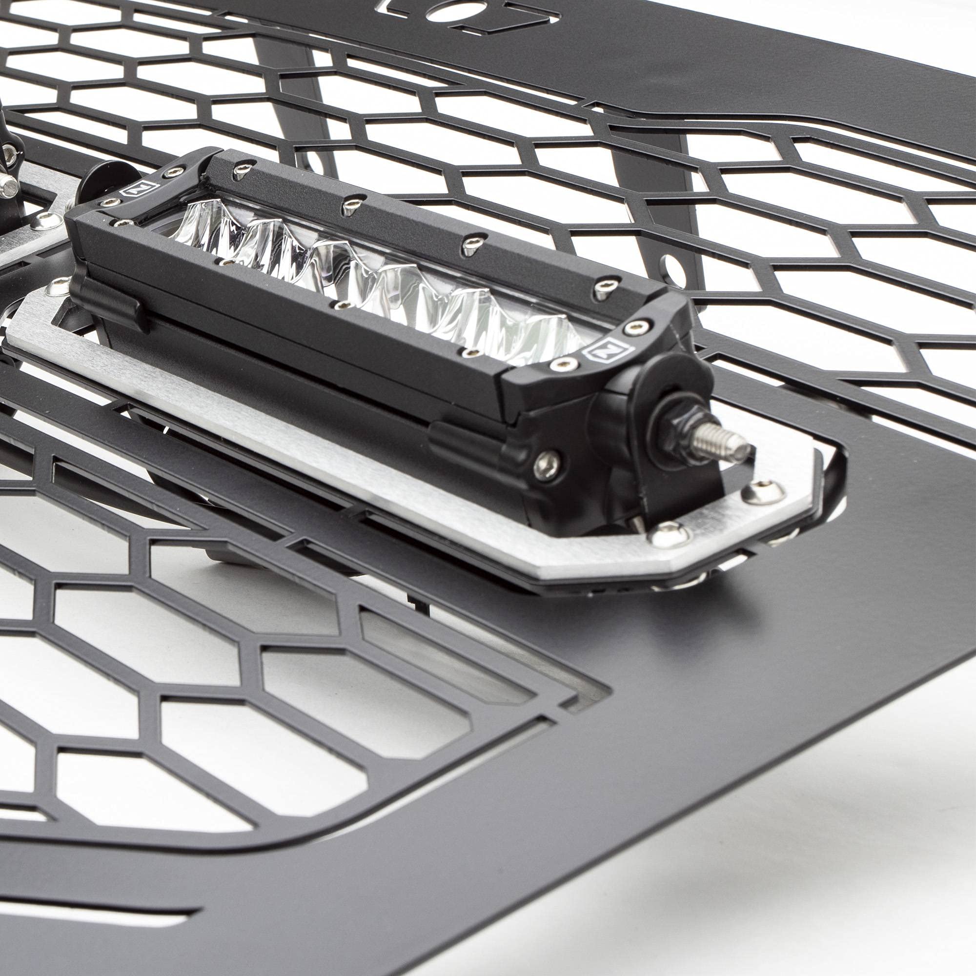 T-Rex Grilles Revolver Grille, 2015-2017 F-150, Black, 1 Pc, Replacement with (4) 6" LEDs, Fits Vehicles with Camera - PN #6515741