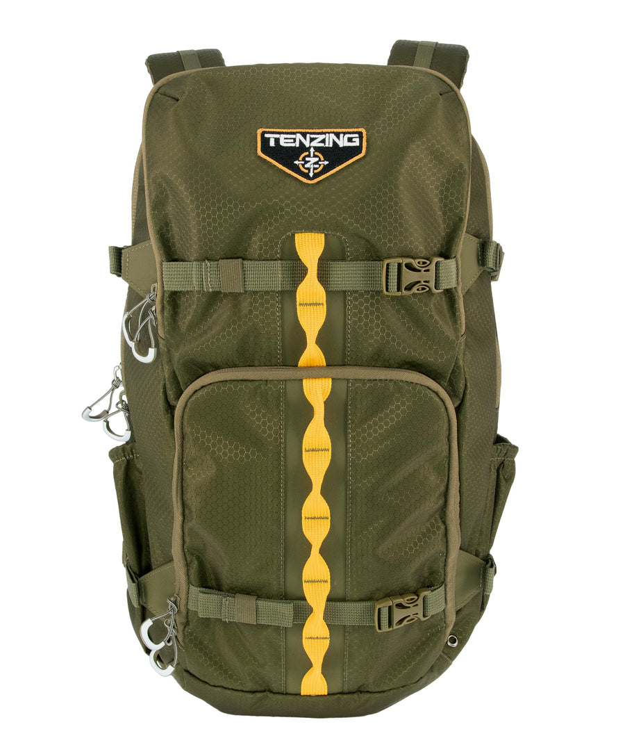 Whitetail TENZING 1200 Day Pack, Olive Green | Hydration Bladder Compatible Ultra-Durable Camo Hunting Backpack with 4 Compartments & 11 Pockets