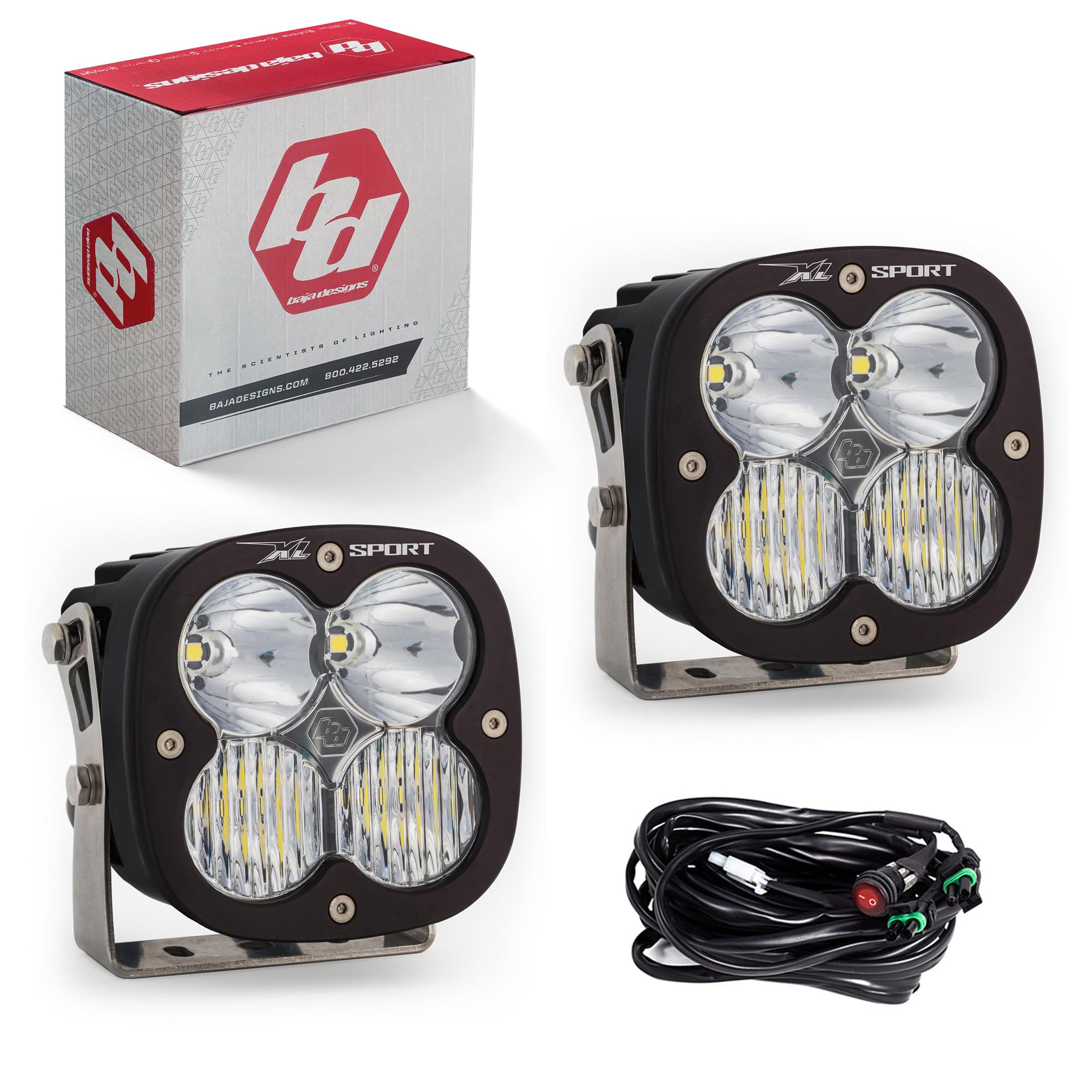 Baja Designs A-Pillar Light Kit XL Sport for Mercedes Benz Sprinter Van 2014-2018 (Driving/Combo; Clear)