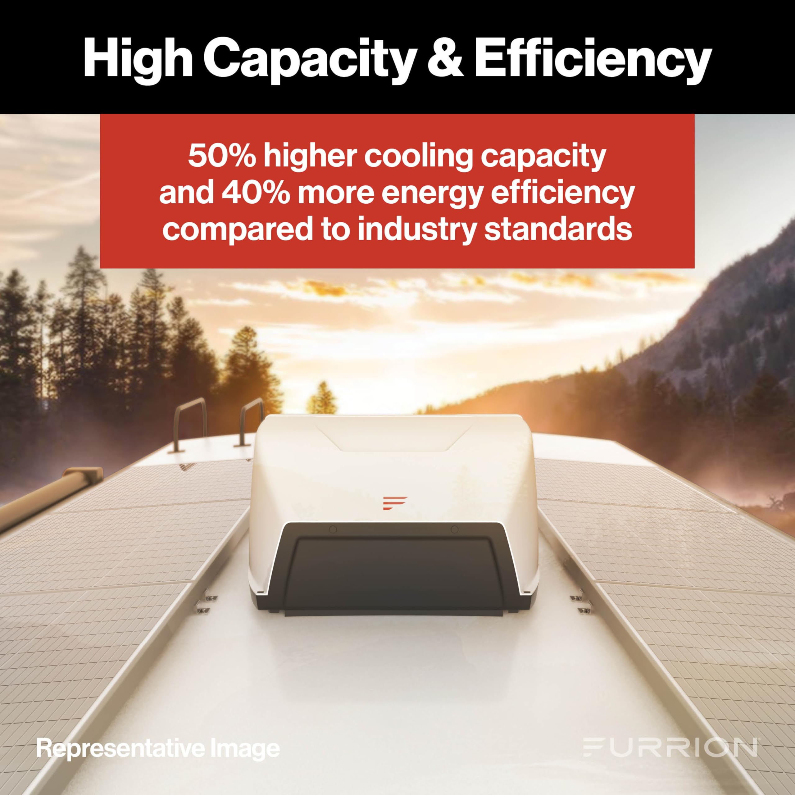 Furrion HE Chill RV Roof Air Conditioner (R32) - 15K BTU, White - FACR15HESA2-PS-AM