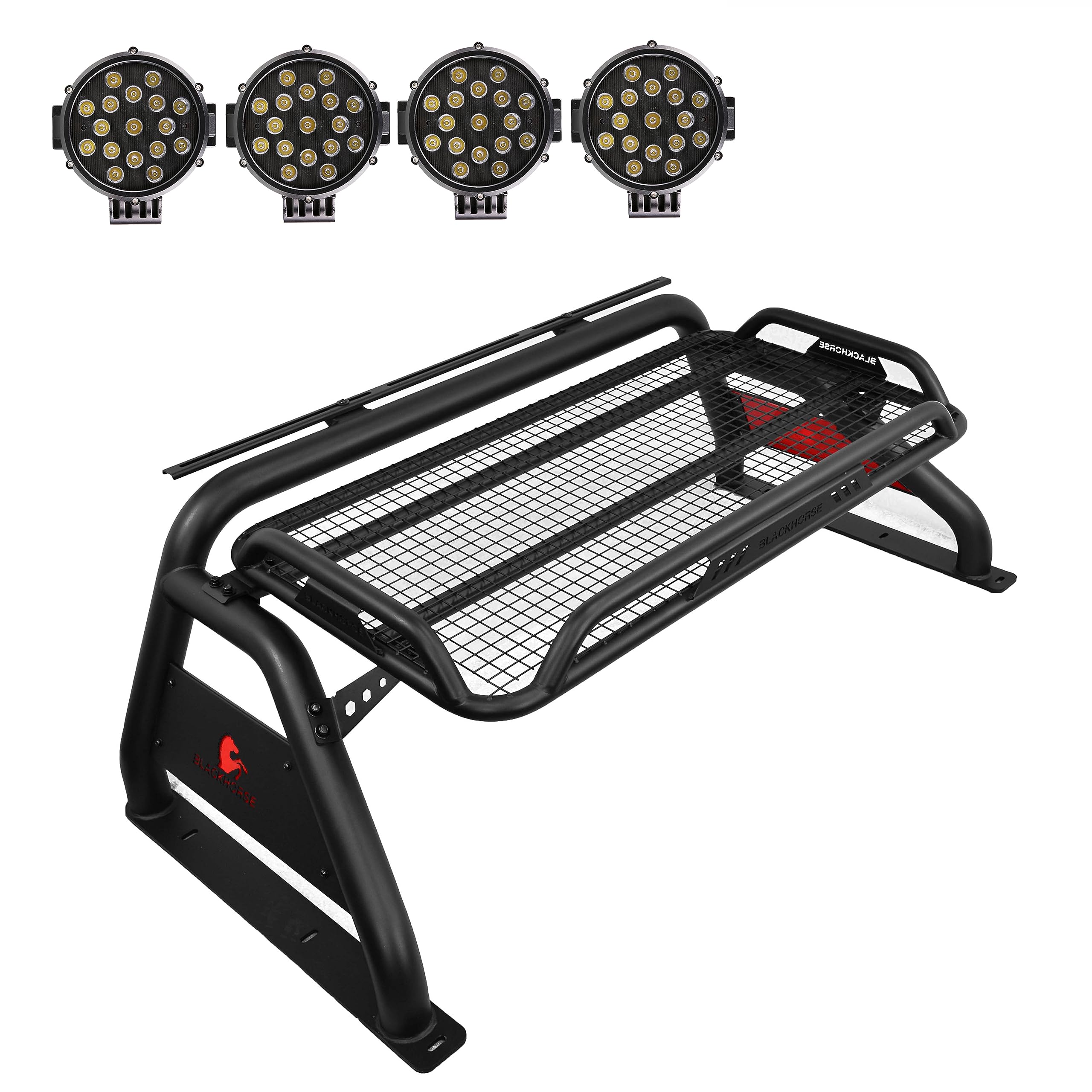 Atlas Black Horse Roll Bar Kit Compatible with 2015-2023 Toyota Tacoma-ATRB-TOTAB-PLB