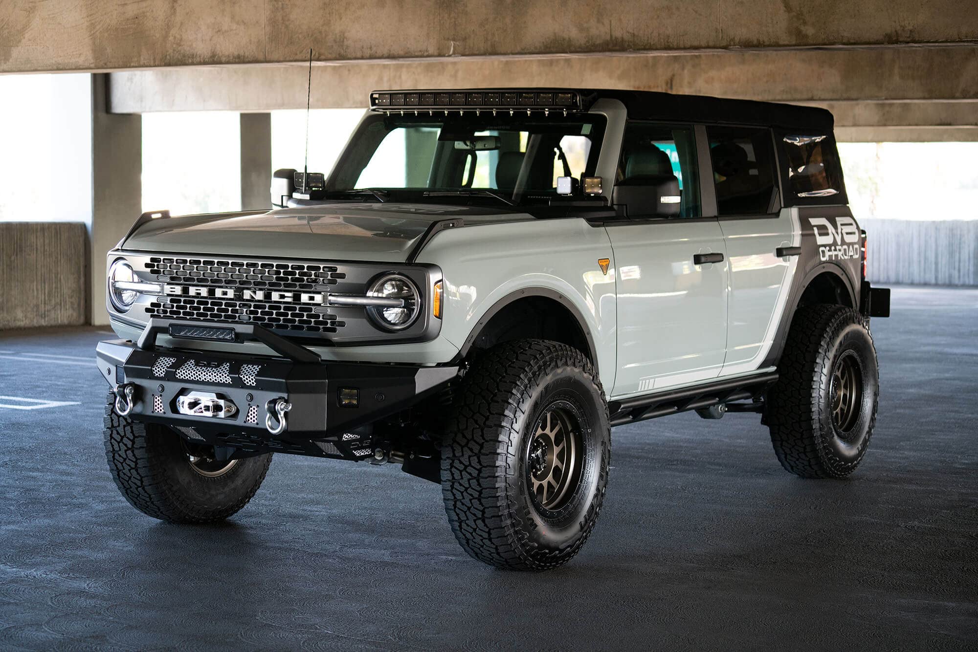 Bull Bar with LED Light Bar Mount DV8 Offroad fits most MTO Series Front Bumpers | Steel Construction | Accommodates 13-inch Elite Series Light Bar